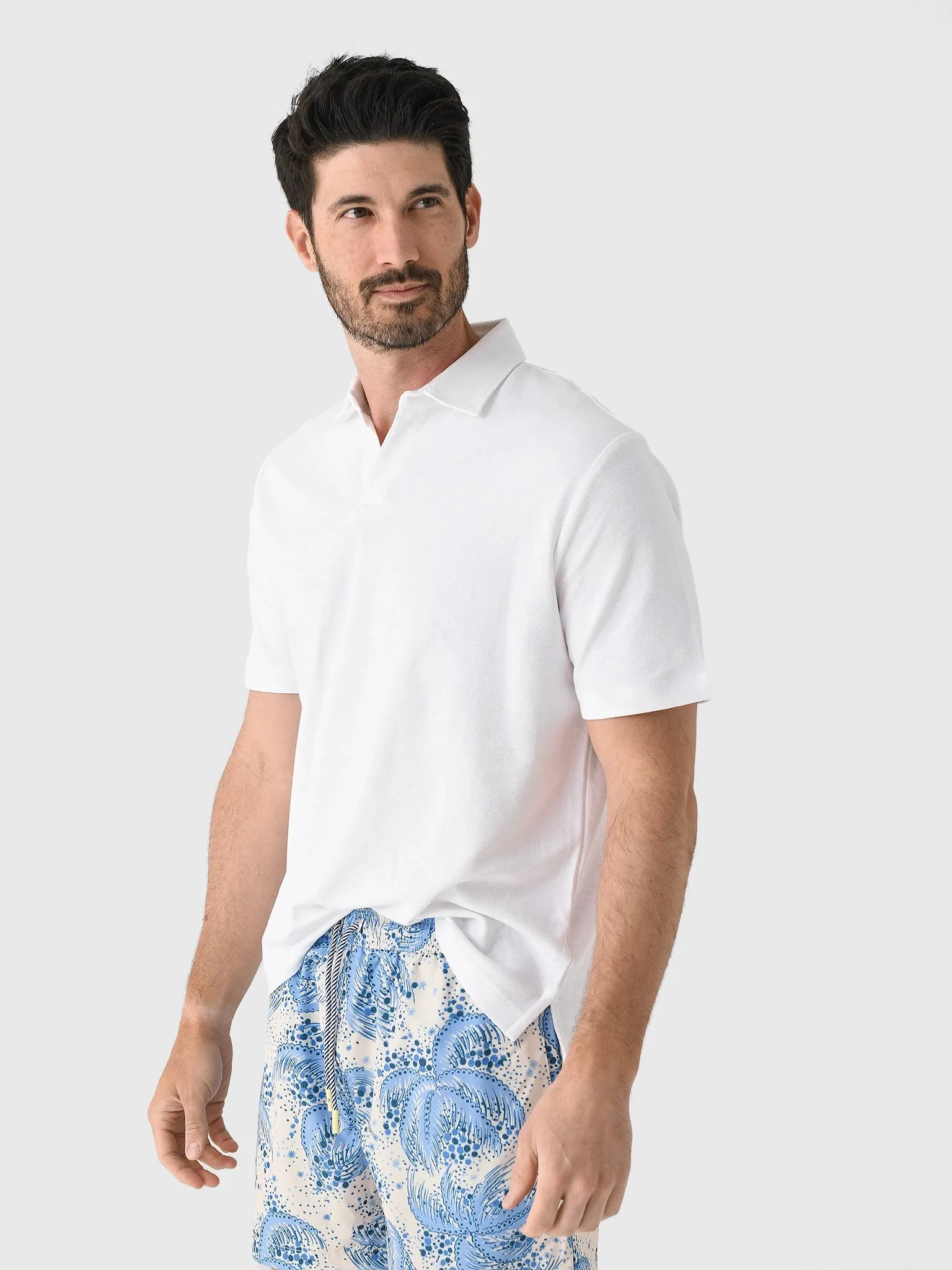 Johnnie-O Men's Frankie French Terry Johnny Collar Polo sold by Saint Bernard product image thumbnail 3