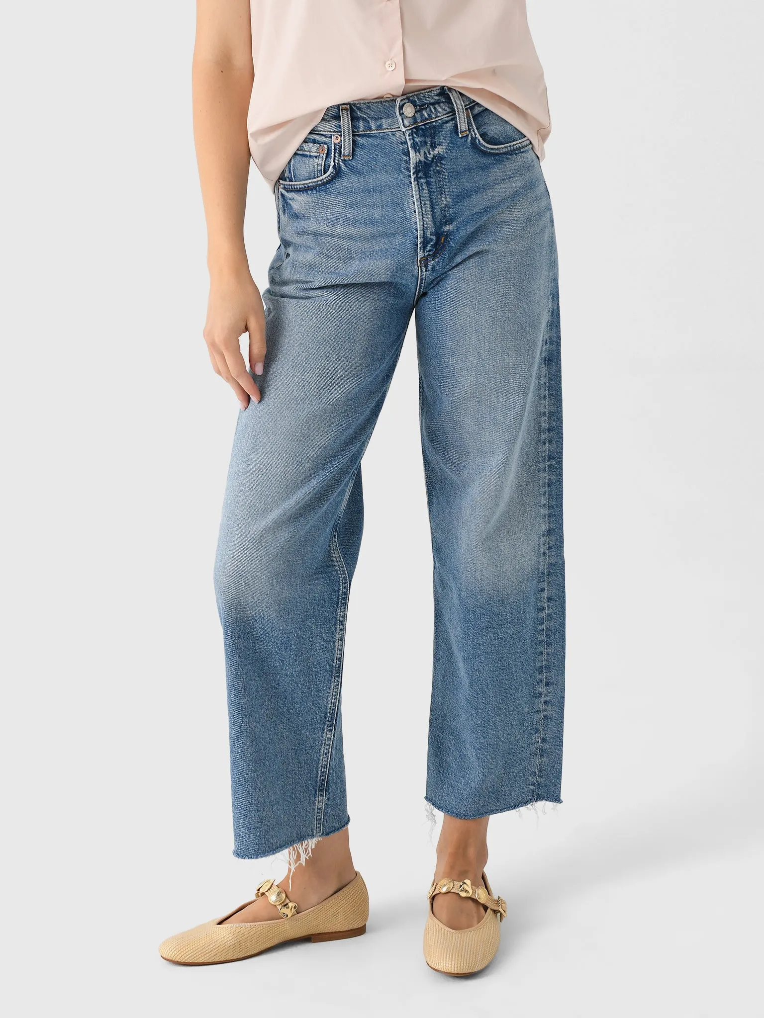 Agolde Women's Ren Wide Leg Jean sold by Saint Bernard