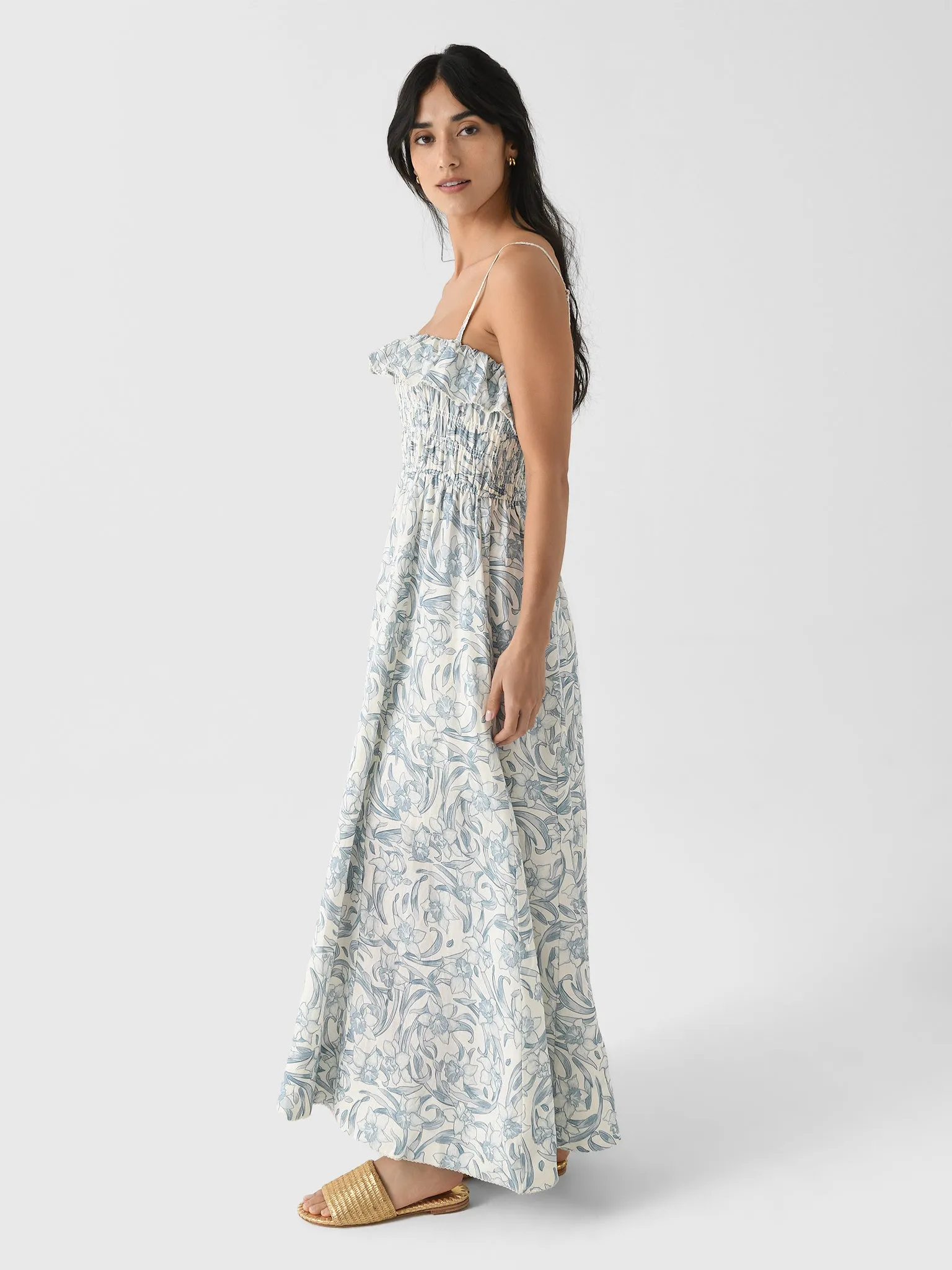 Peony Women's Shirred Midi Dress sold by Saint Bernard product image thumbnail 2