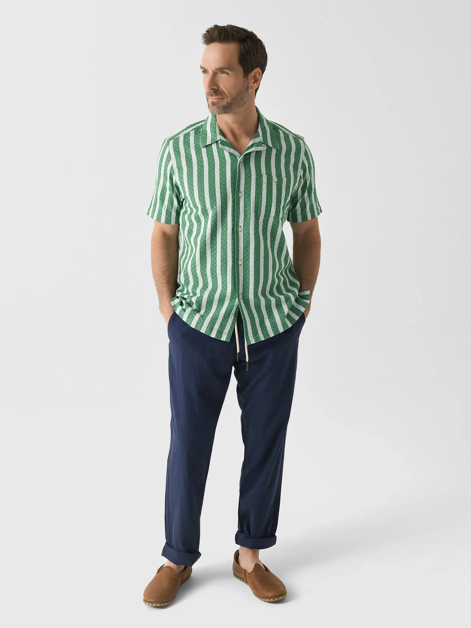 OAS Men's Navy Linen Pant sold by Saint Bernard product image thumbnail 2