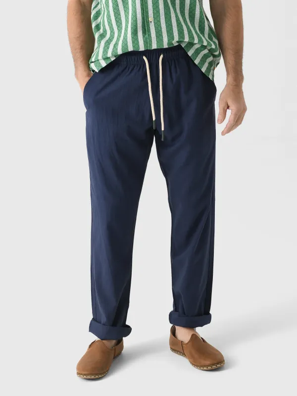 OAS Men's Navy Linen Pant sold by Saint Bernard