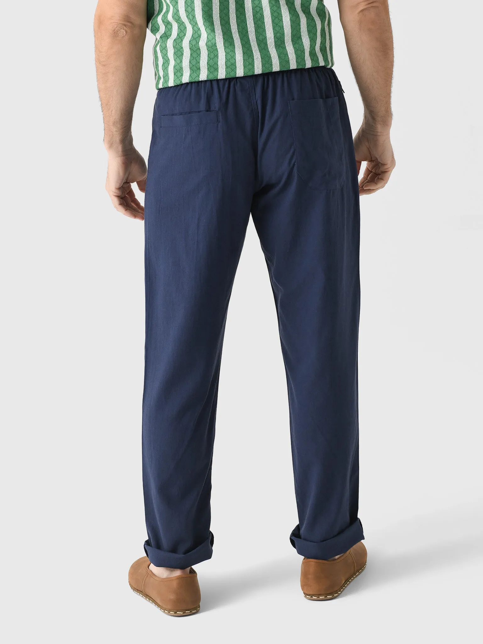 OAS Men's Navy Linen Pant sold by Saint Bernard product image thumbnail 4