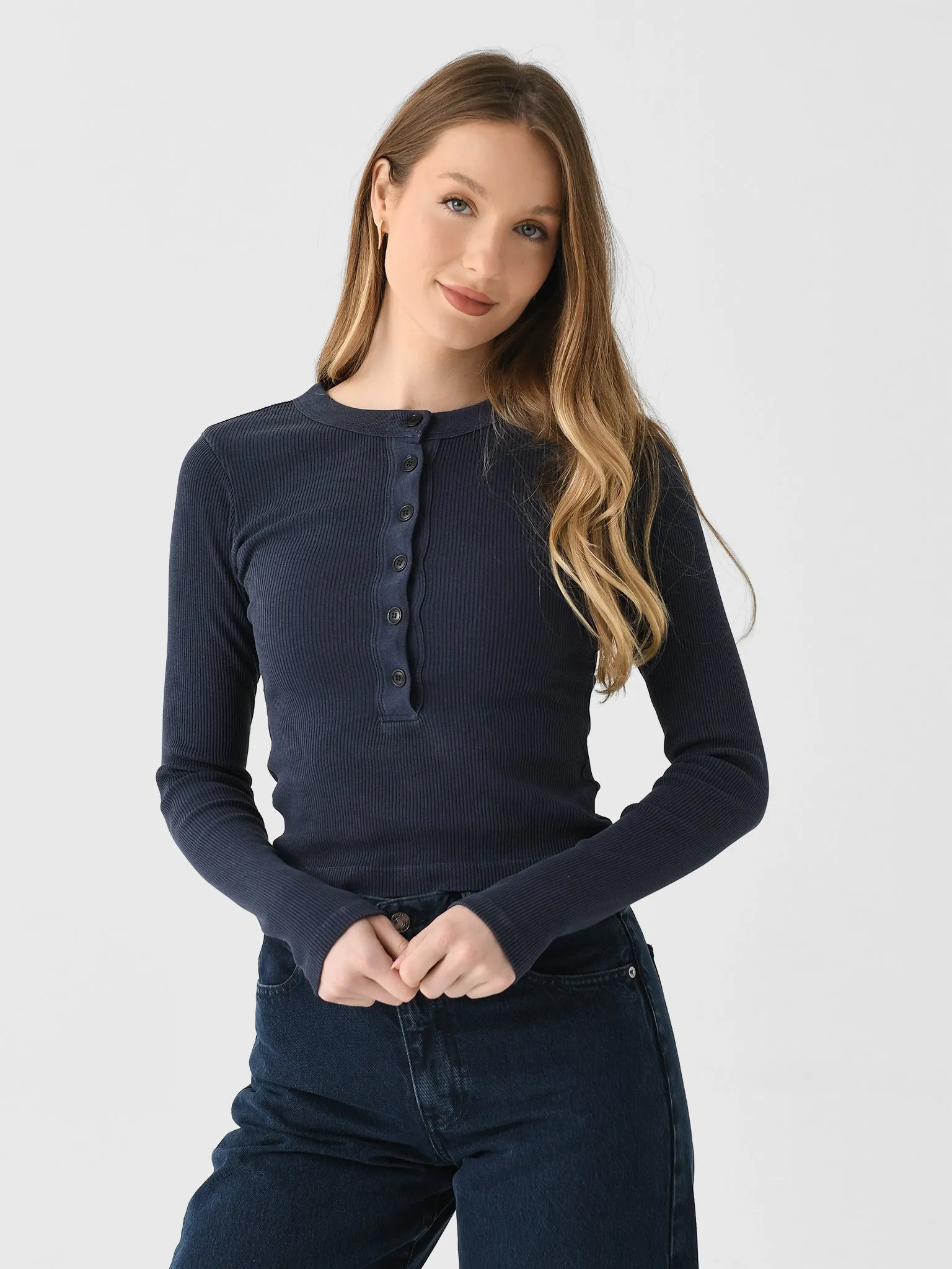 Citizens Of Humanity Women's Varra Henley Tee sold by Saint Bernard