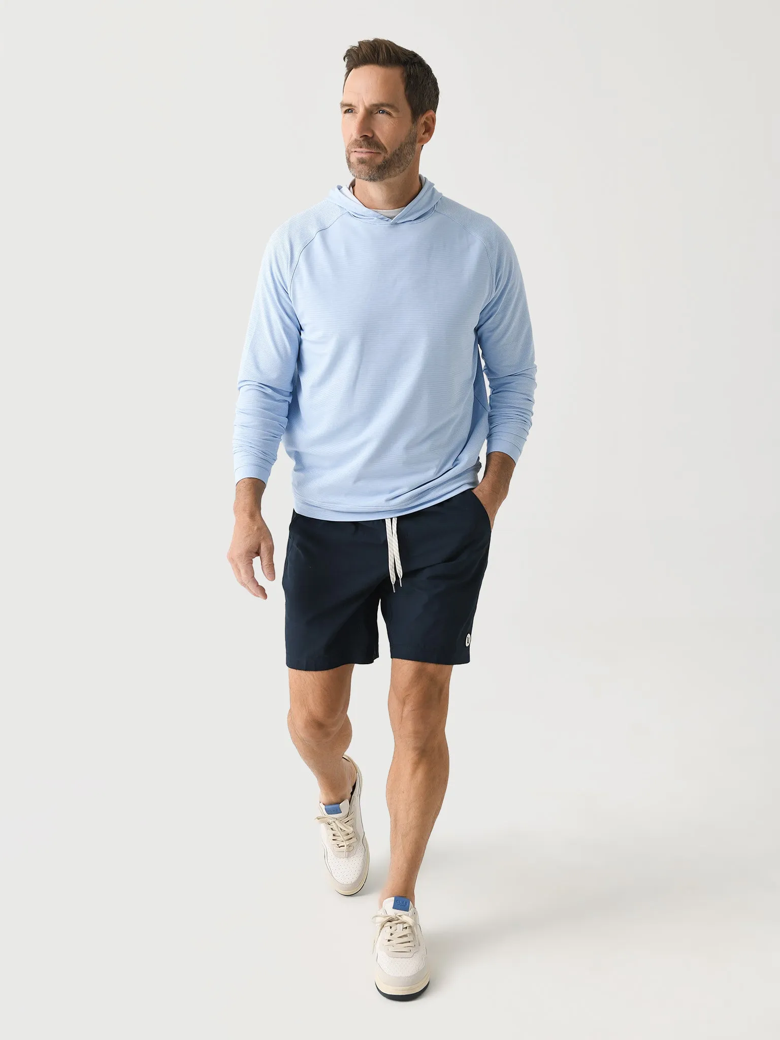 Peter Millar Crown Sport Men's Pine Sugar Stripe Performance Hoodie sold by Saint Bernard product image thumbnail 2