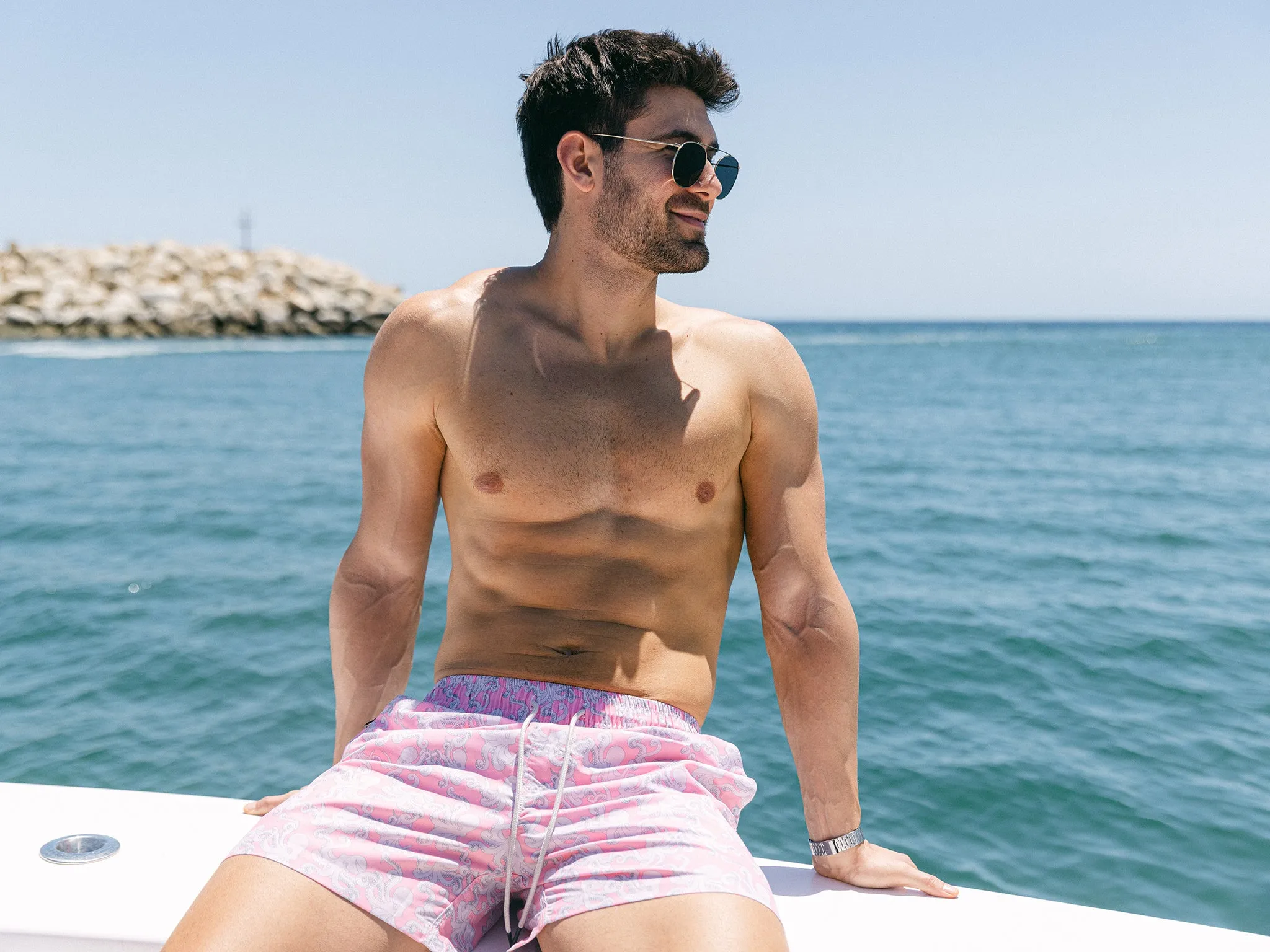 OAS Men's Pink Octo Swim Trunk sold by Saint Bernard product image thumbnail 2