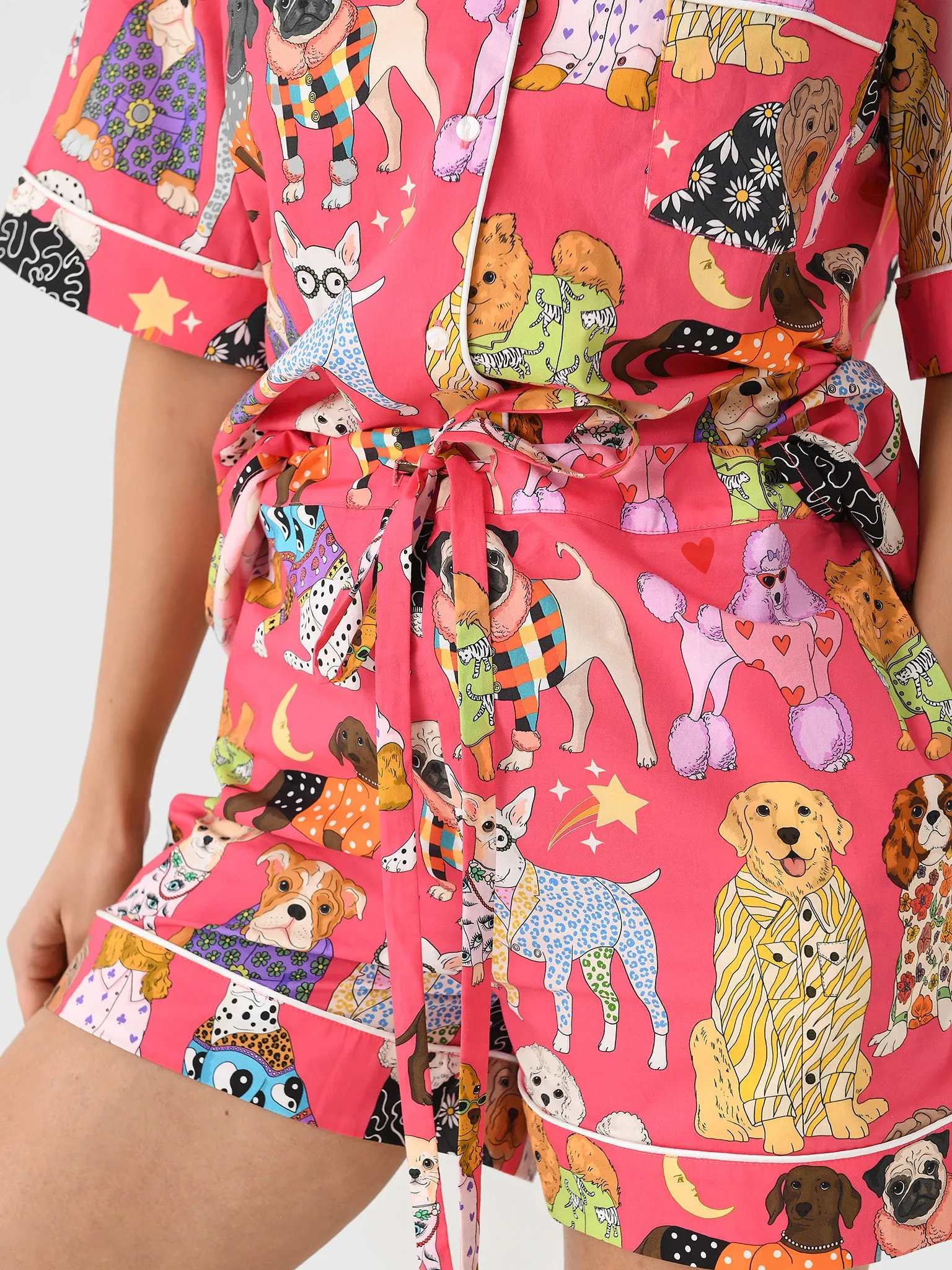 Karen Mabon Women's Fashion Dogs Shorts Pajama Set sold by Saint Bernard product image thumbnail 5