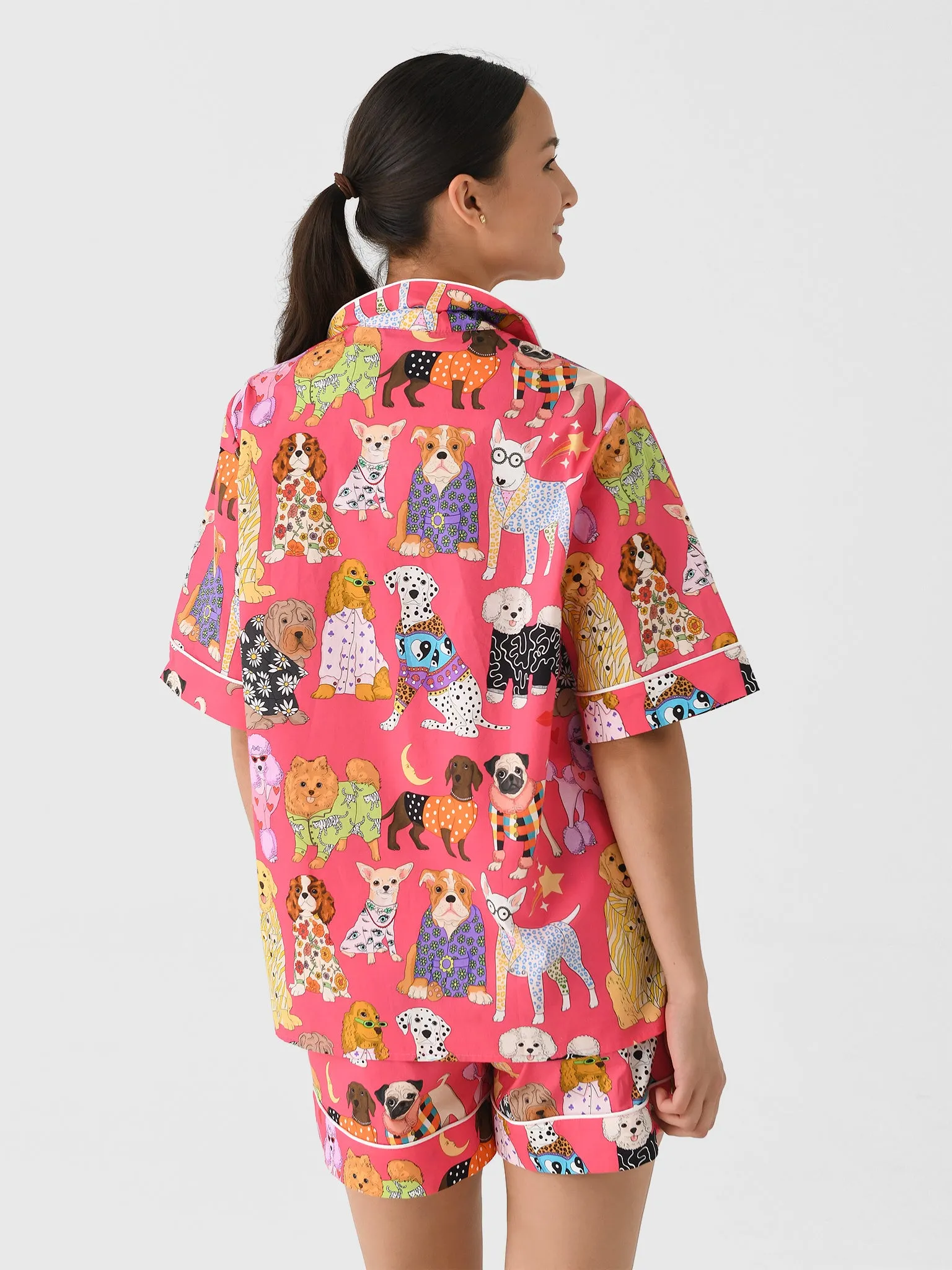 Karen Mabon Women's Fashion Dogs Shorts Pajama Set sold by Saint Bernard product image thumbnail 4