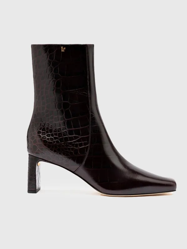 Larroude Women's Alexis Leather Bootie made by Larroude