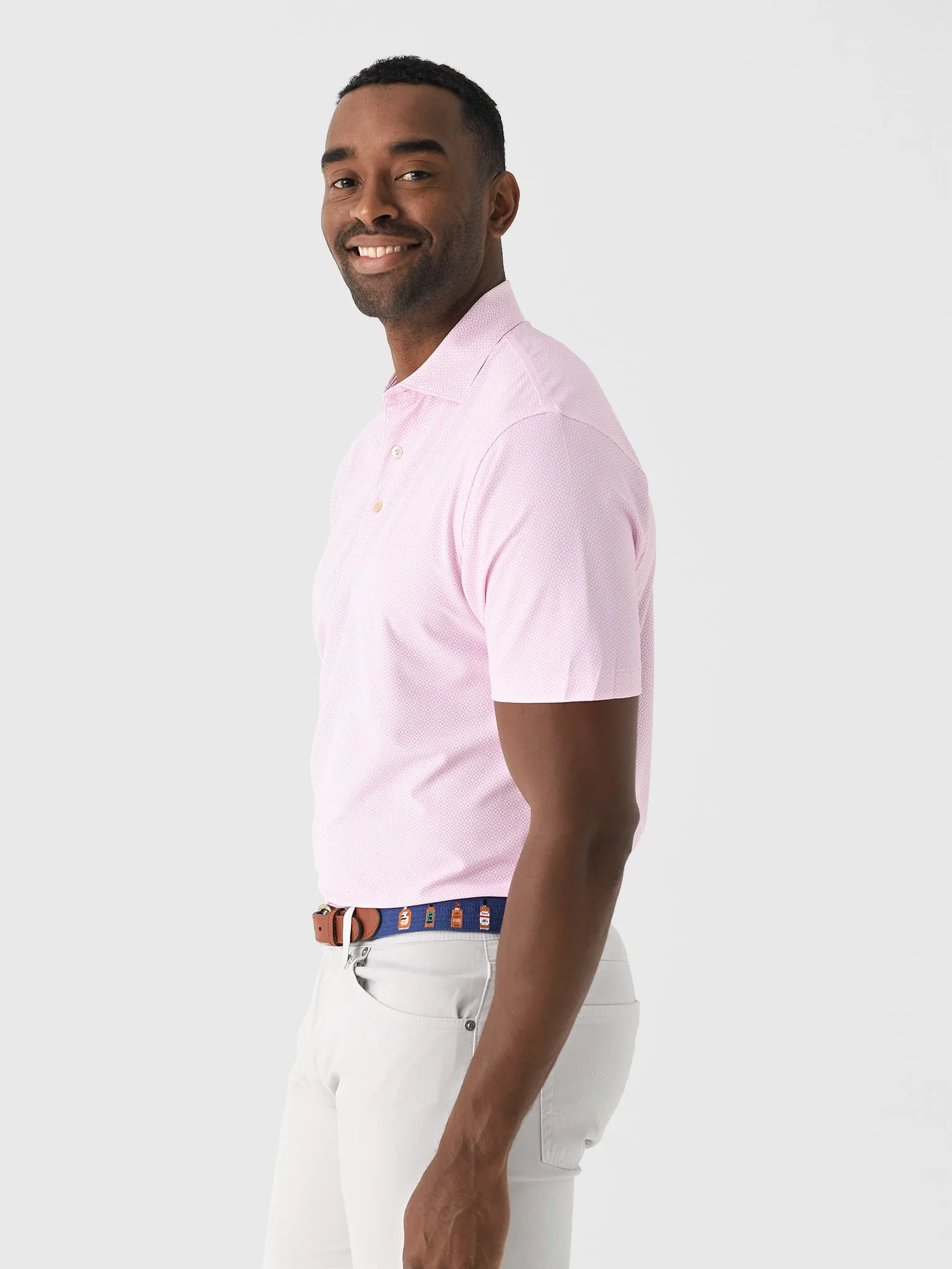 Peter Millar Crown Sport Men's Costa Geo Performance Mesh Polo sold by Saint Bernard product image thumbnail 3