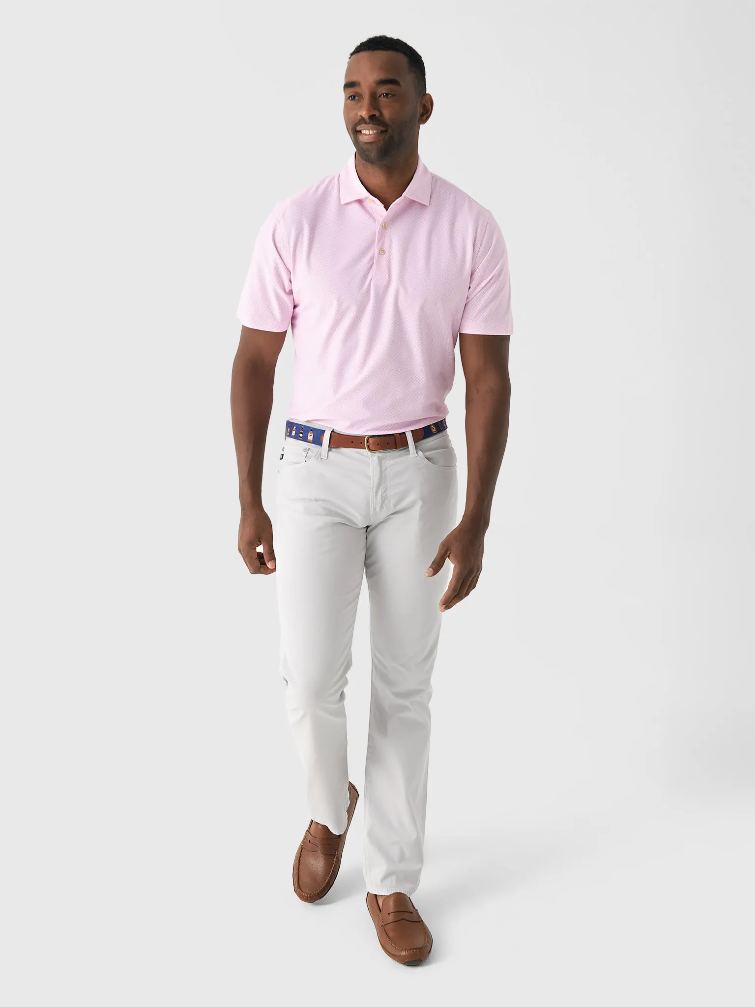 Peter Millar Crown Sport Men's Costa Geo Performance Mesh Polo sold by Saint Bernard product image thumbnail 2