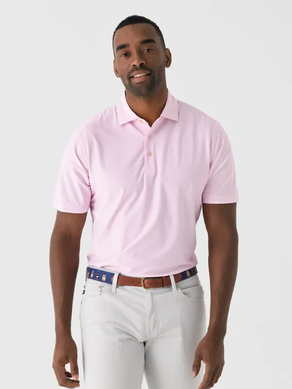 Peter Millar Crown Sport Men's Costa Geo Performance Mesh Polo made by Peter Millar