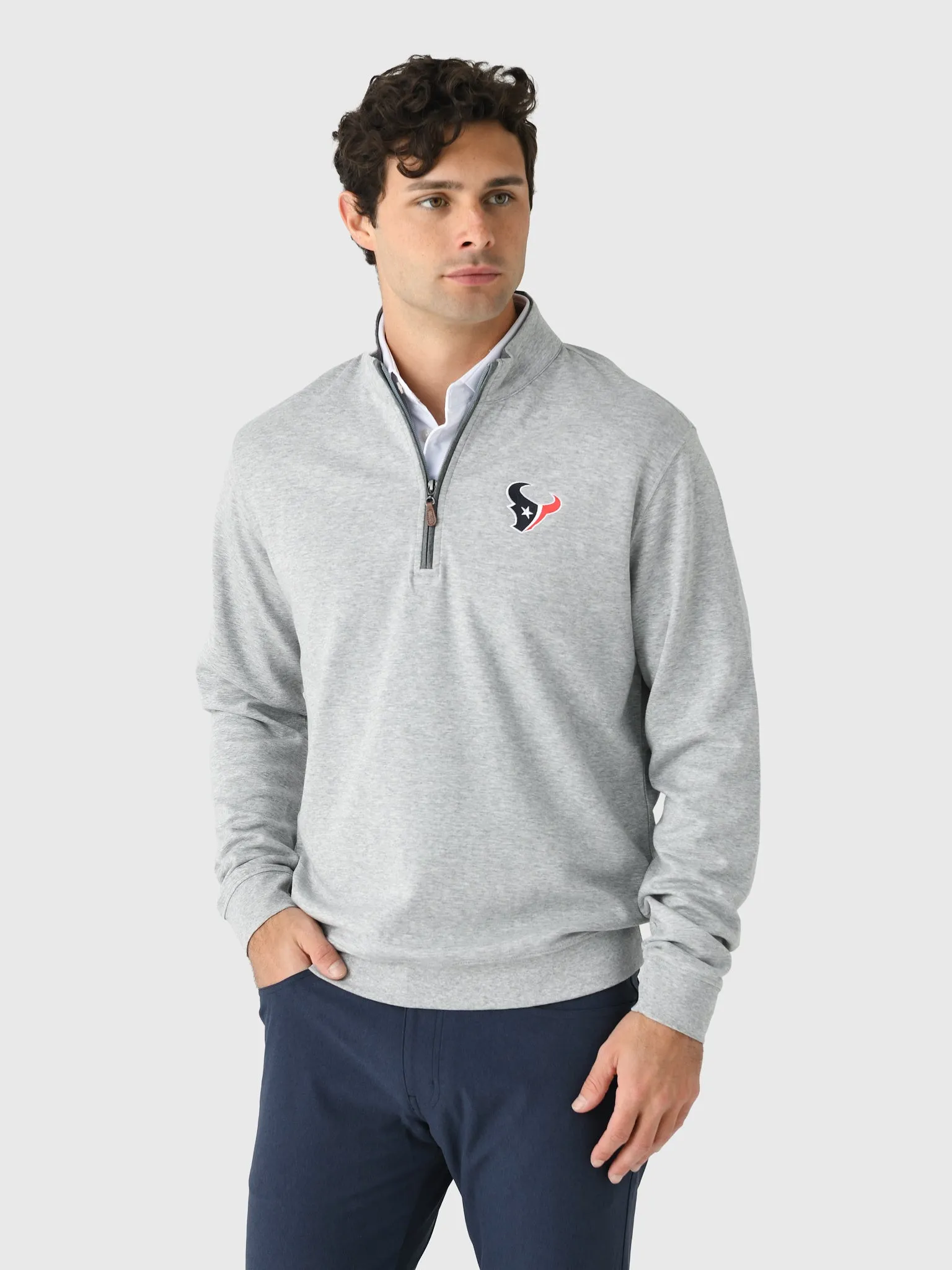 Johnnie-O Men's Houston Texans Sully Quarter-Zip Pullover sold by Saint Bernard