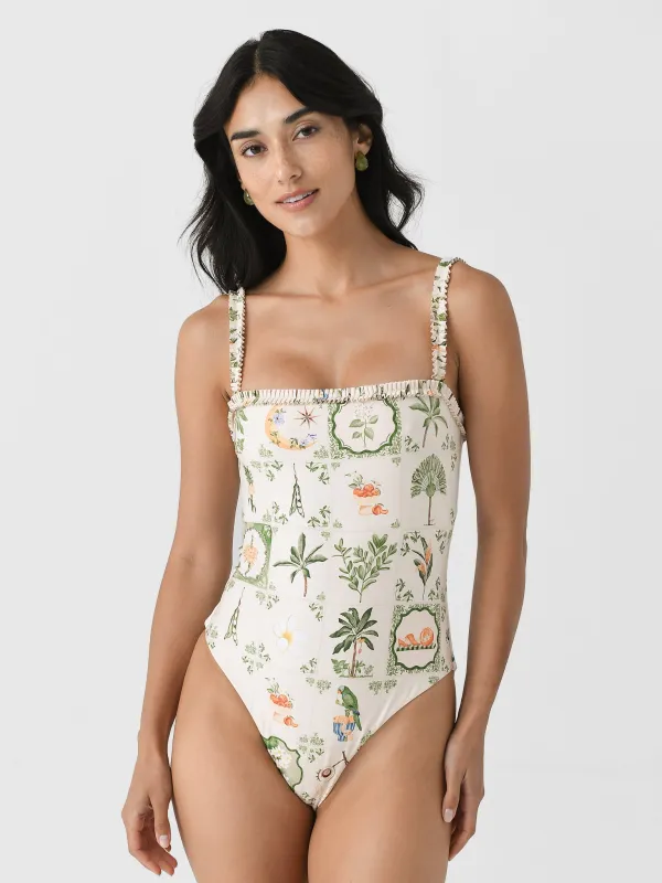 Agua By Agua Bendita Women's Limón Wild One-Piece Swimsuit made by AGUA by Agua Bendita