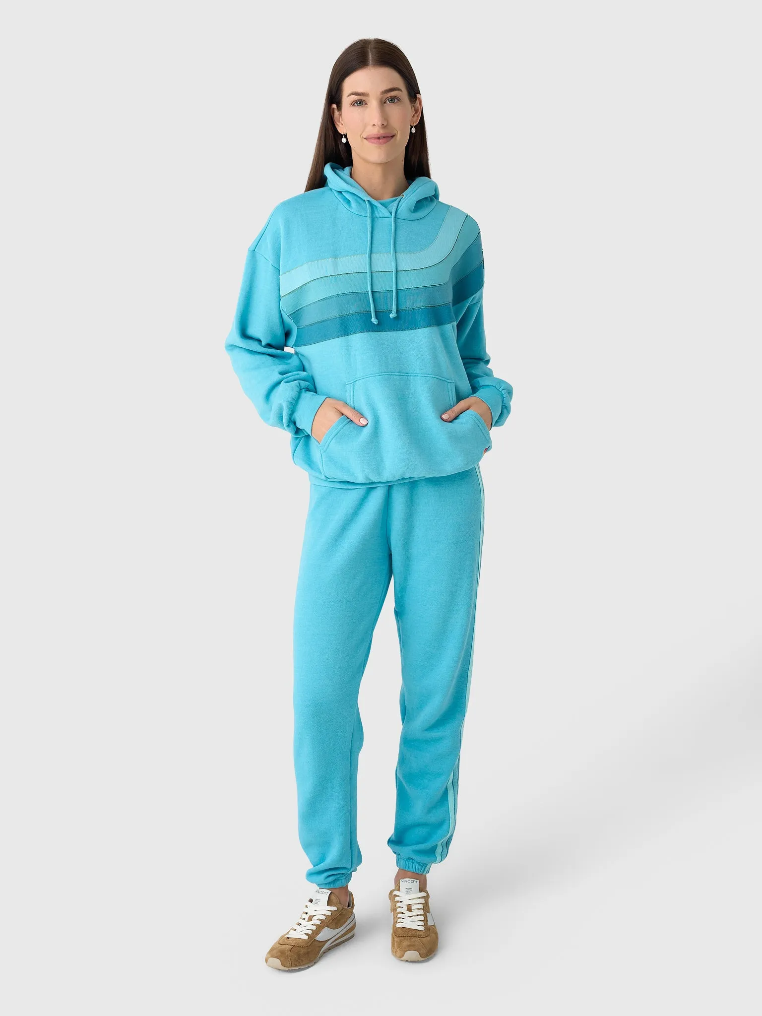 Aviator Nation Women's Wave Stripe 4 Relaxed Pullover Hoodie sold by Saint Bernard product image thumbnail 2