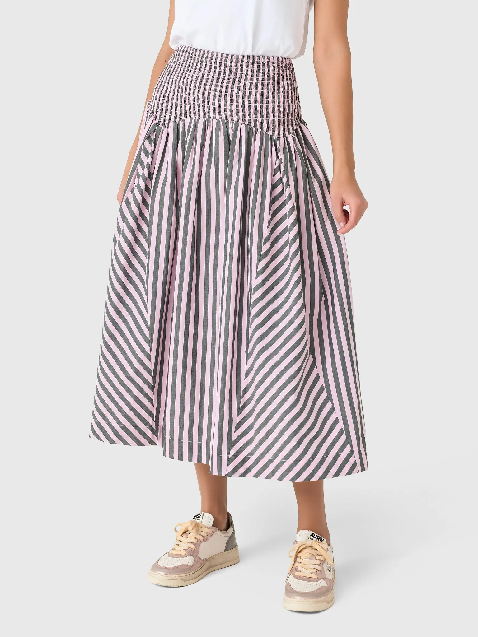 Damson Madder Women's Layla Godet Midi Skirt sold by Saint Bernard