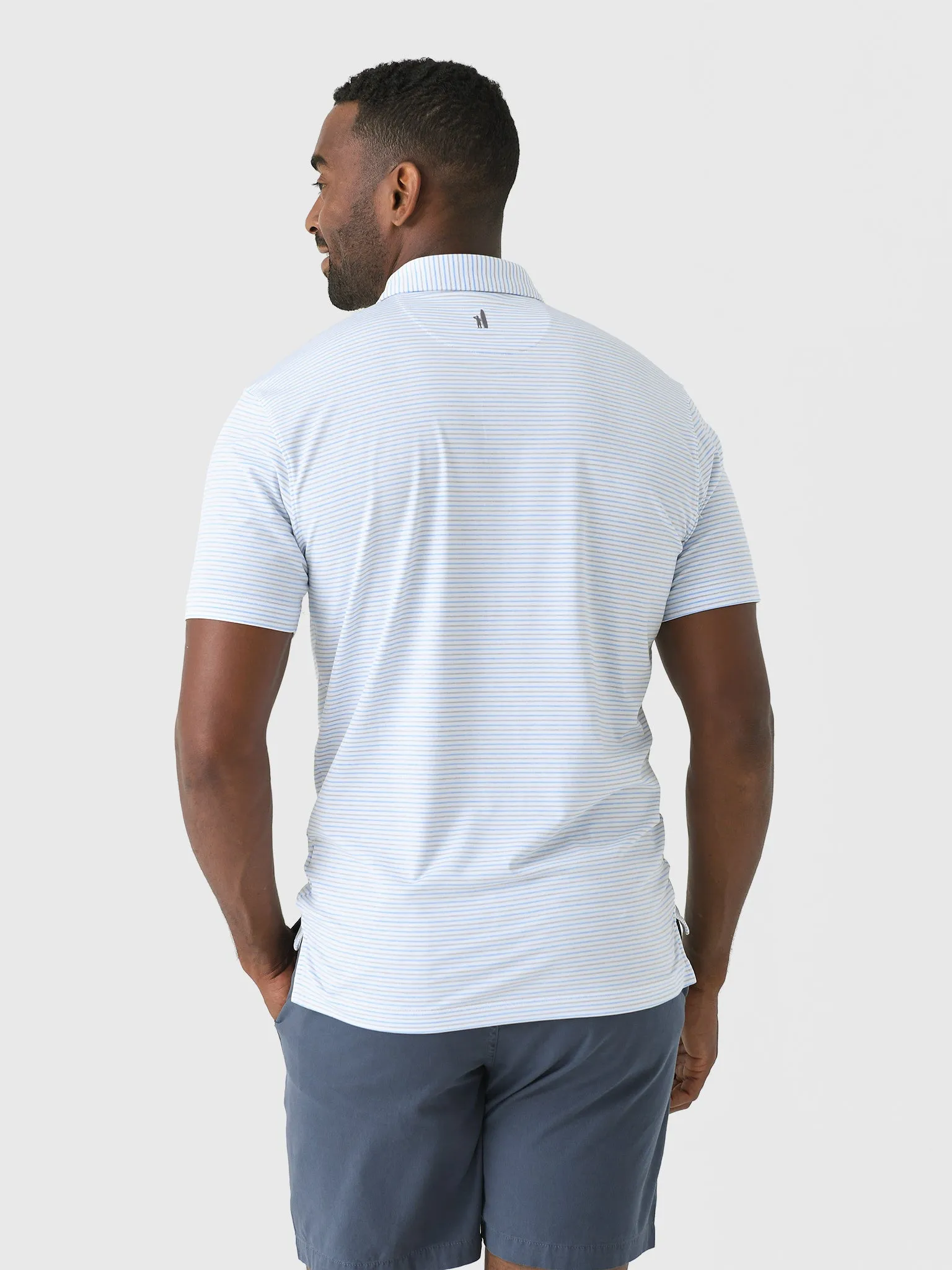 Johnnie-O Men's Vik Striped Jersey Performance Polo sold by Saint Bernard product image thumbnail 4