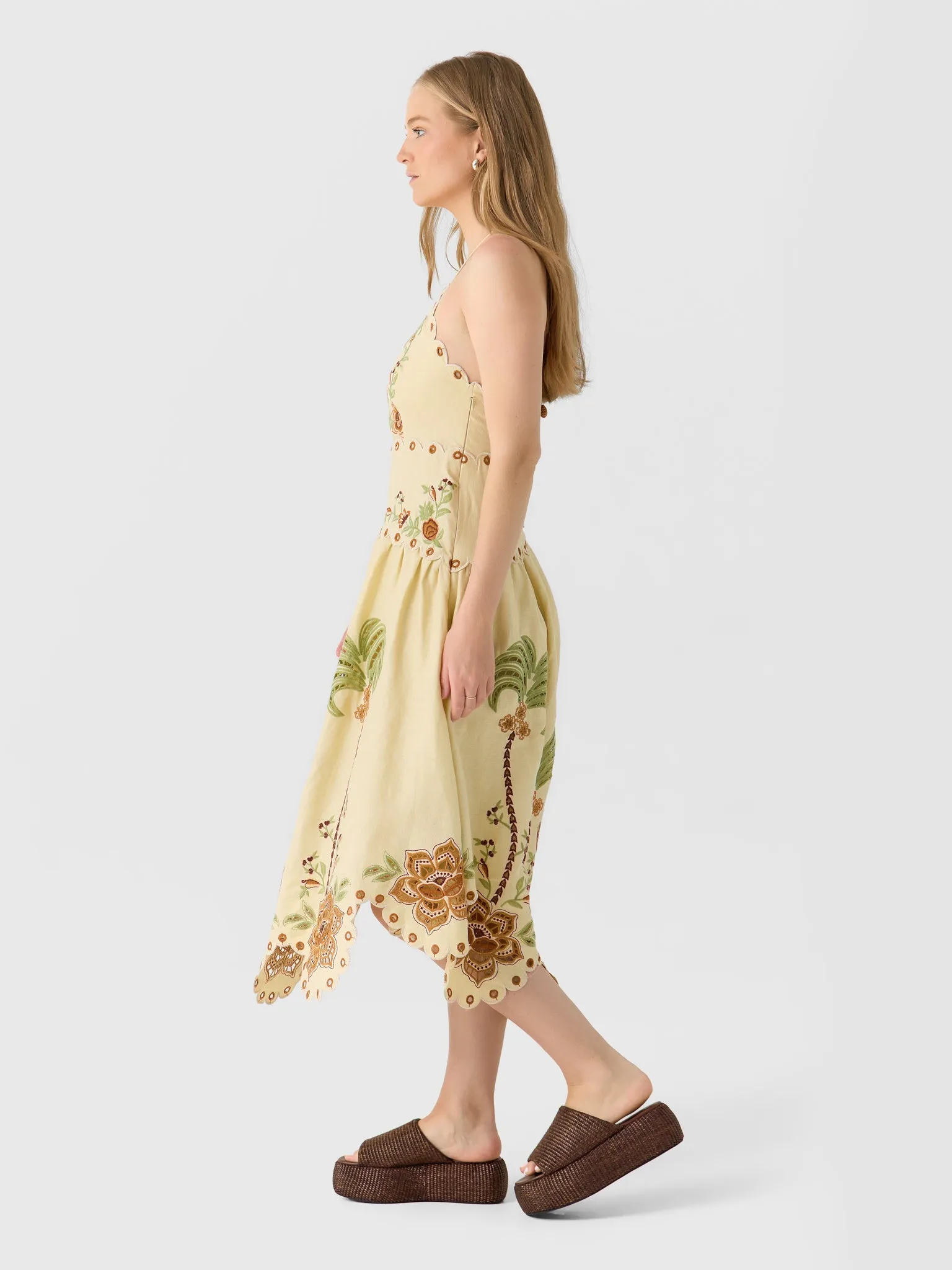 Farm Rio Women's Delicate Forest Richelieu Embroidered Midi Dress sold by Saint Bernard product image thumbnail 2