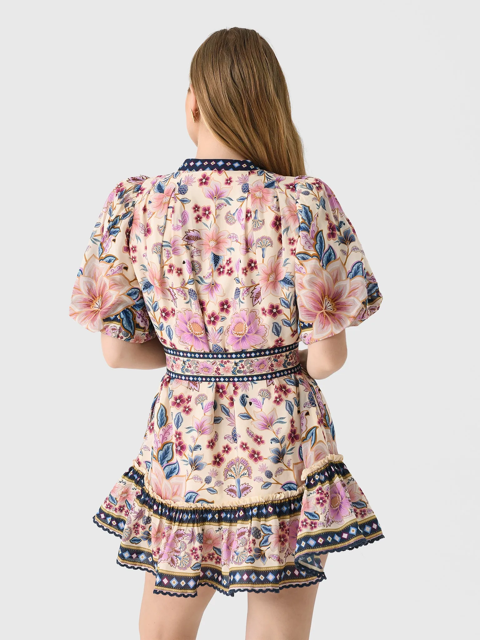 Farm Rio Women's Superbloom Tapestry Puff Sleeve Mini Dress sold by Saint Bernard product image thumbnail 4