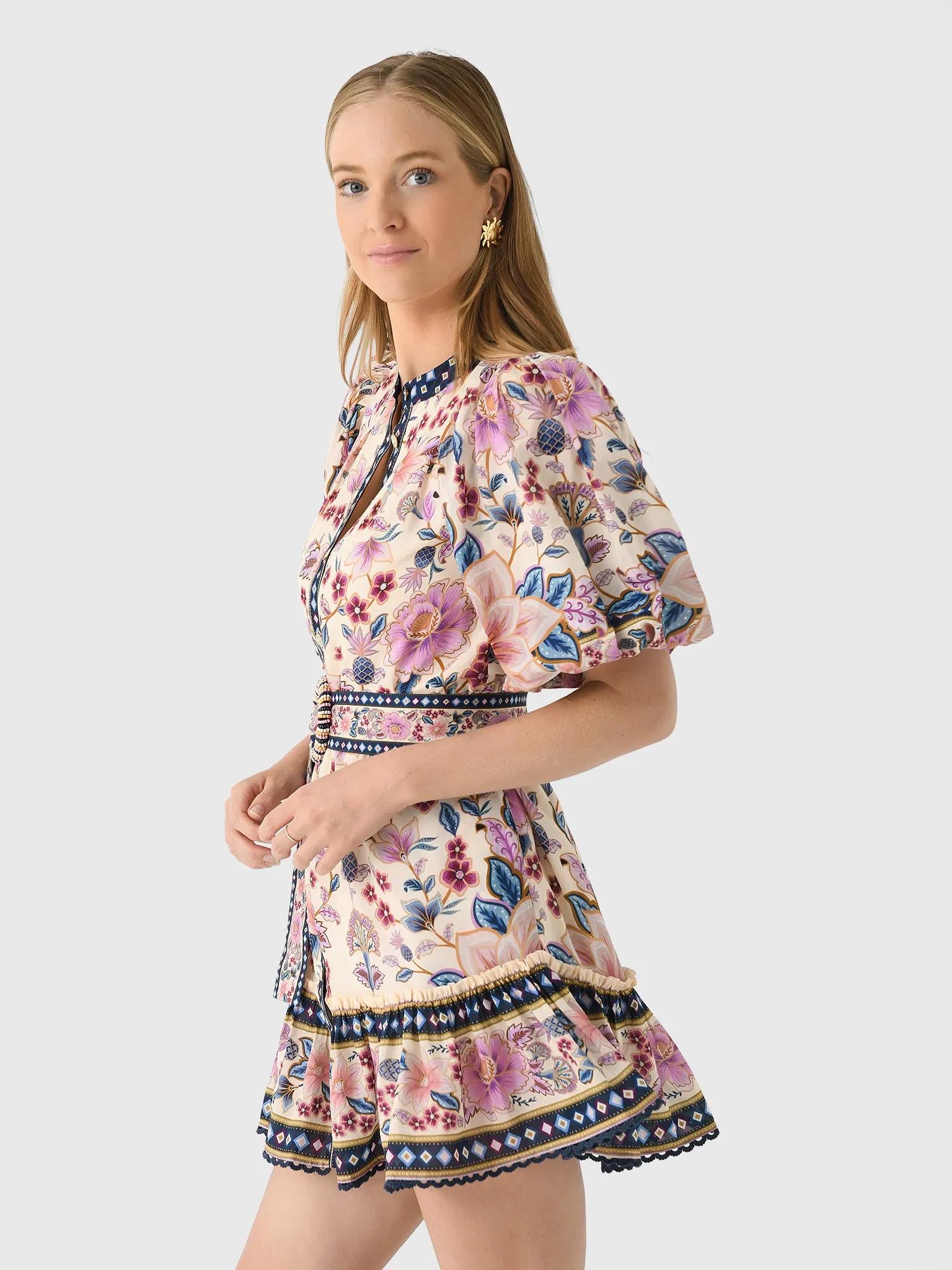 Farm Rio Women's Superbloom Tapestry Puff Sleeve Mini Dress sold by Saint Bernard product image thumbnail 3