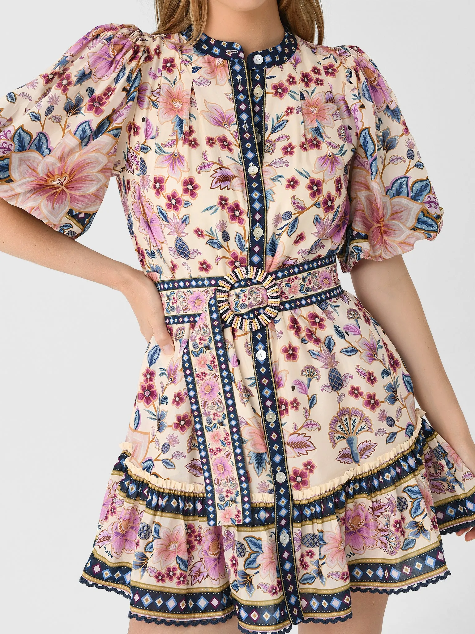 Farm Rio Women's Superbloom Tapestry Puff Sleeve Mini Dress sold by Saint Bernard product image thumbnail 5