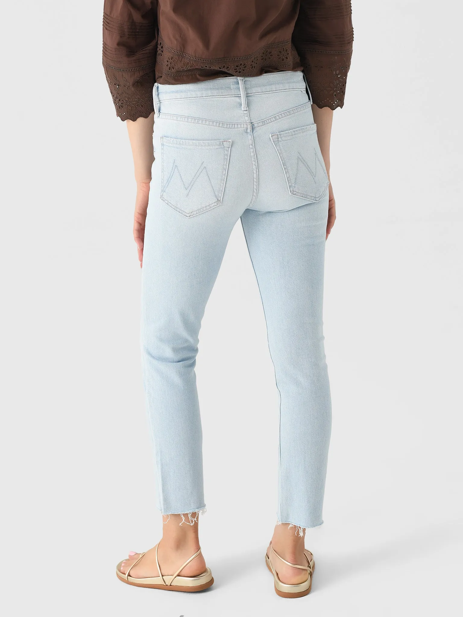 Mother Women's The Mid Rise Dazzler Crop Fray Jean sold by Saint Bernard product image thumbnail 4