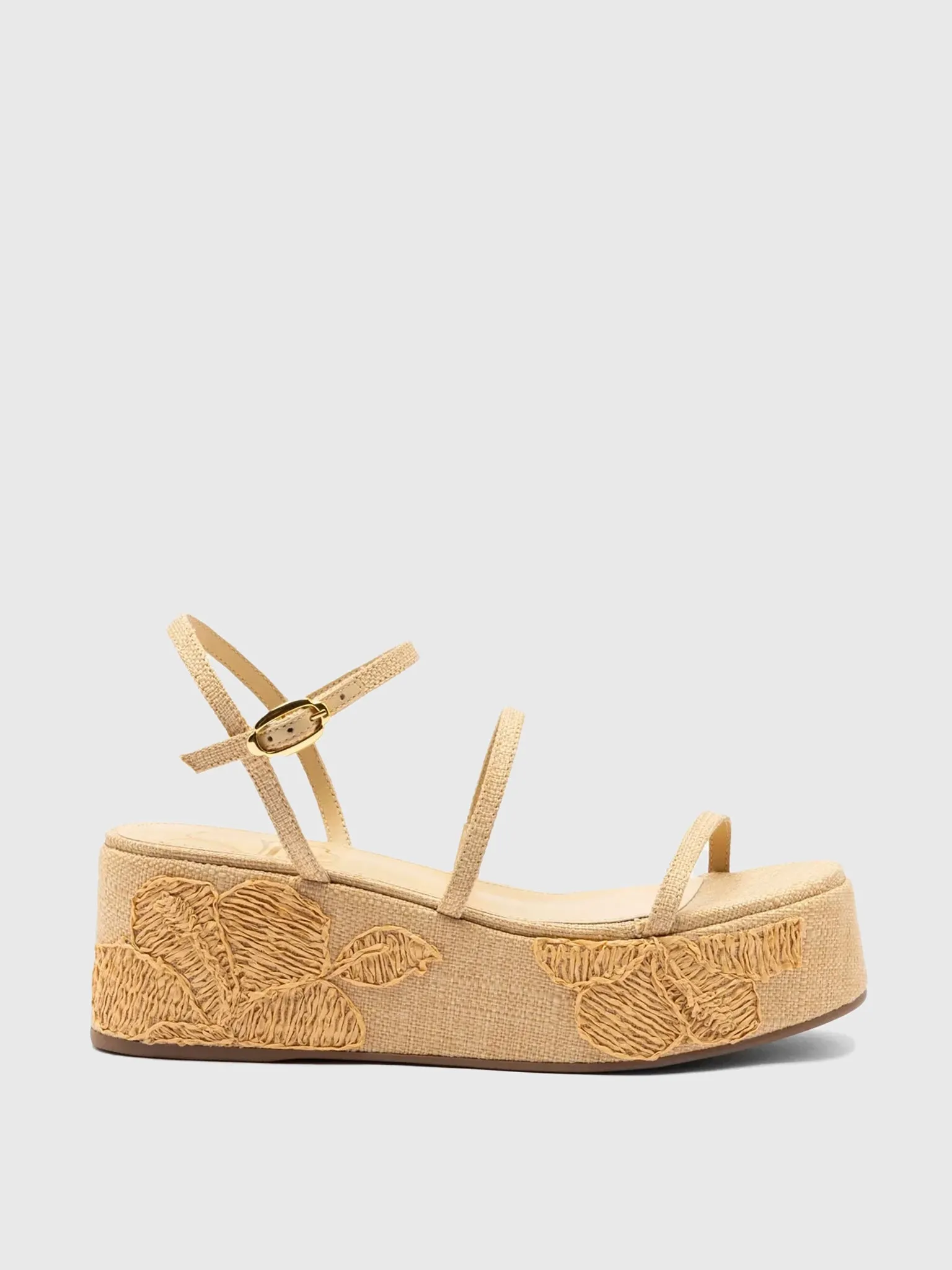 Larroude Women's Gio Raffia Flatform Sandal sold by Saint Bernard