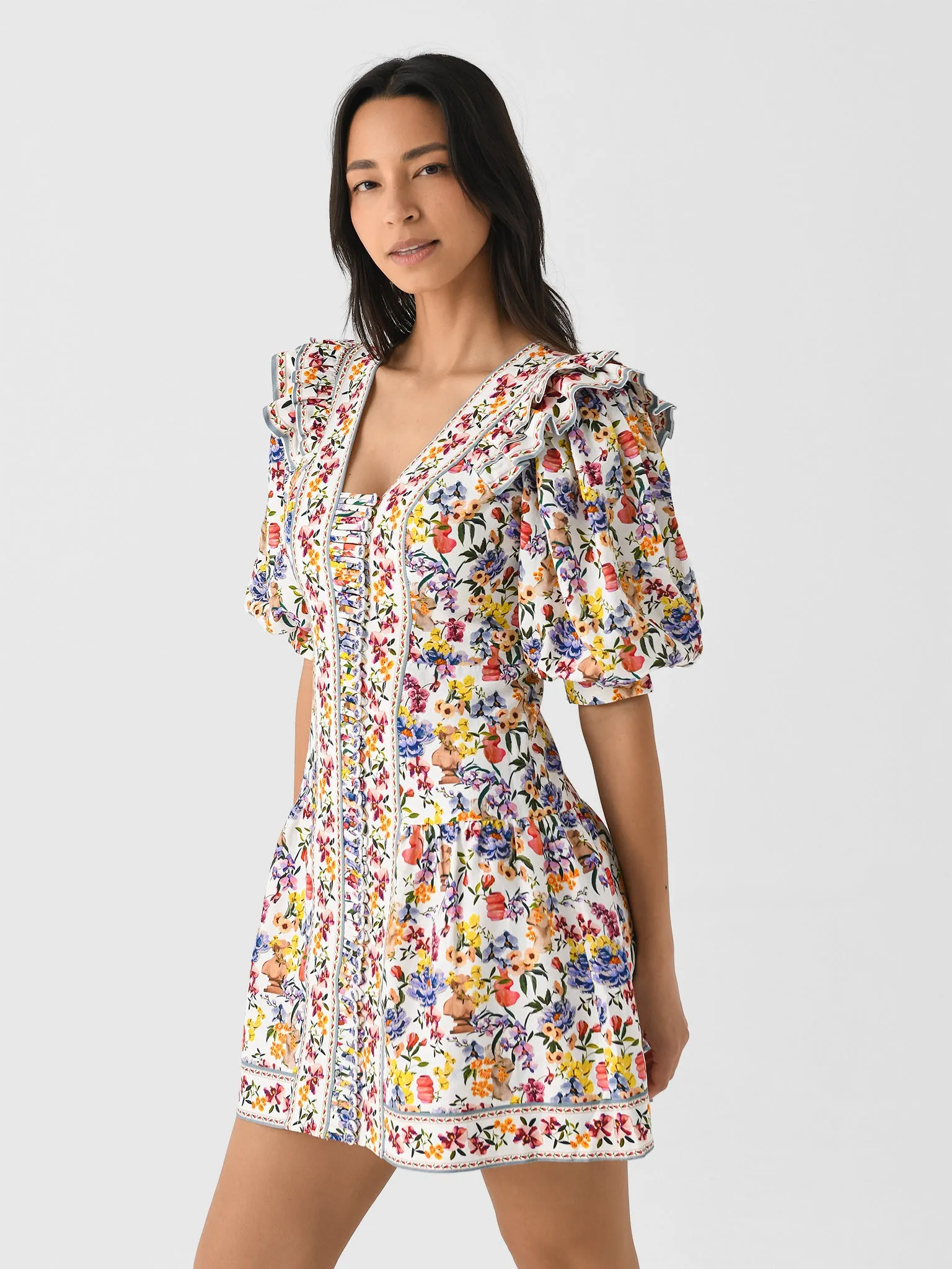 Farm Rio Women's Greek Garden Mini Dress sold by Saint Bernard product image thumbnail 4