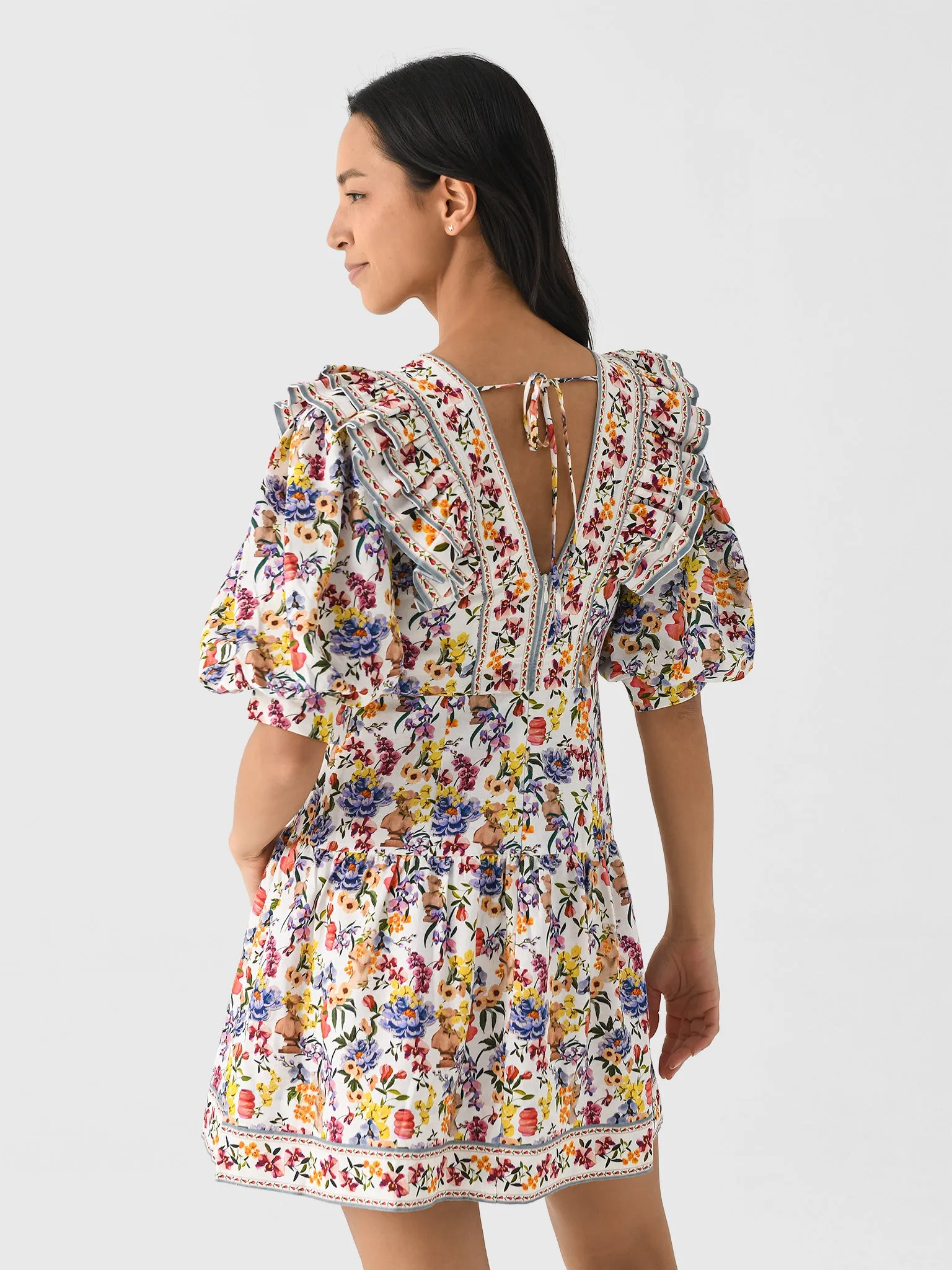 Farm Rio Women's Greek Garden Mini Dress sold by Saint Bernard product image thumbnail 5