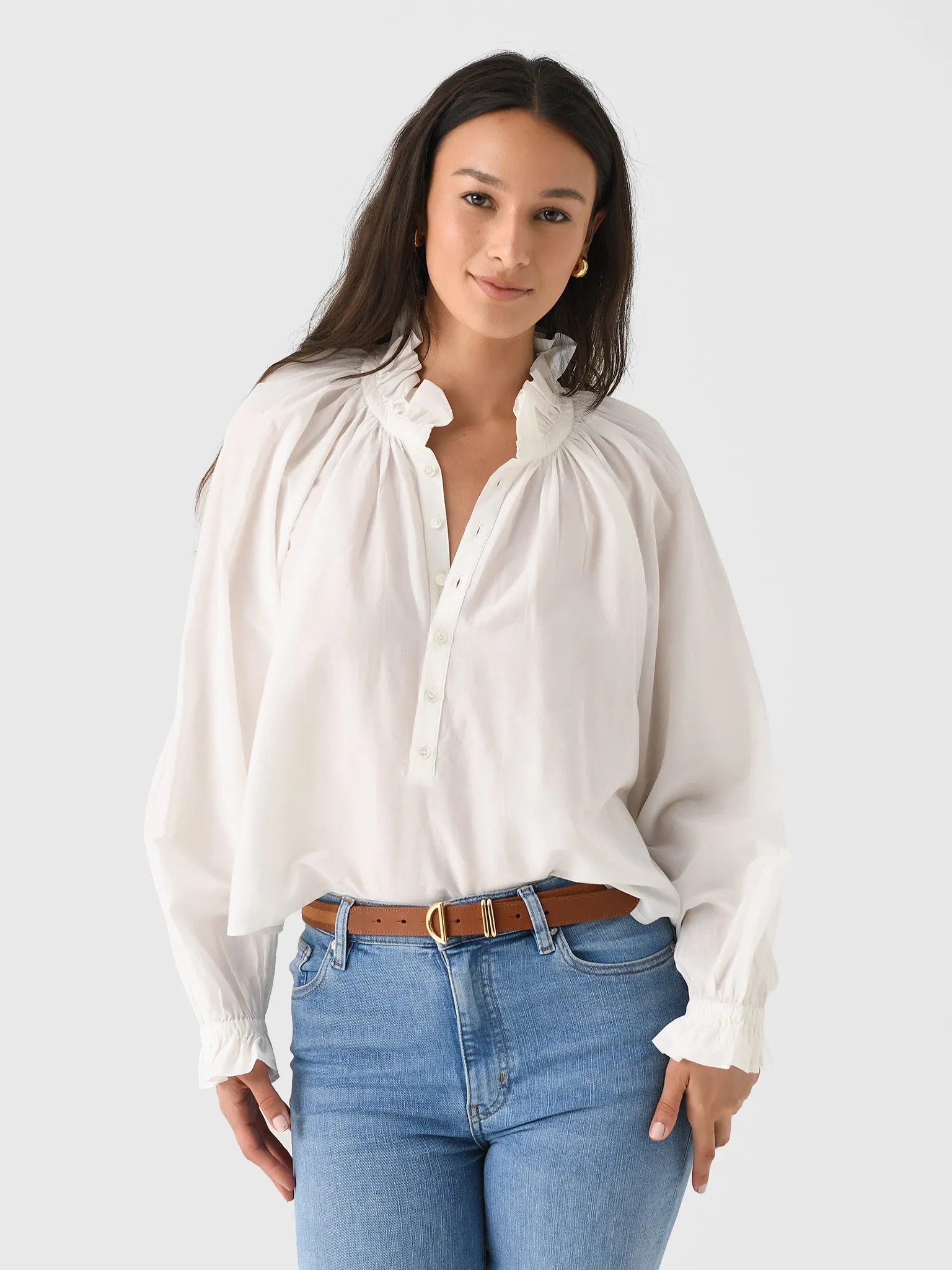 Citizens Of Humanity Women's Iris Ruffled Top sold by Saint Bernard