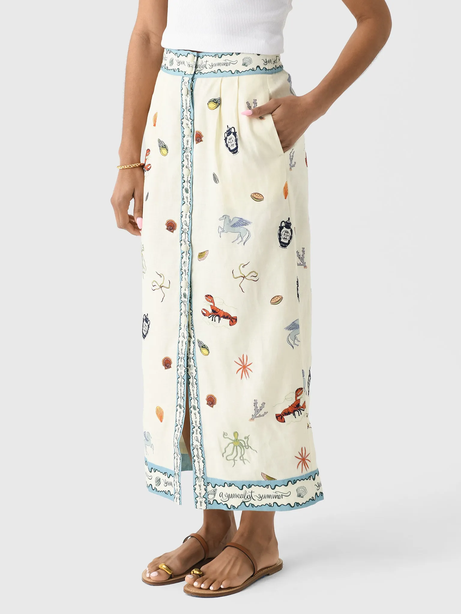 Alemais Women's Sandy Embroidered Skirt sold by Saint Bernard product image thumbnail 3