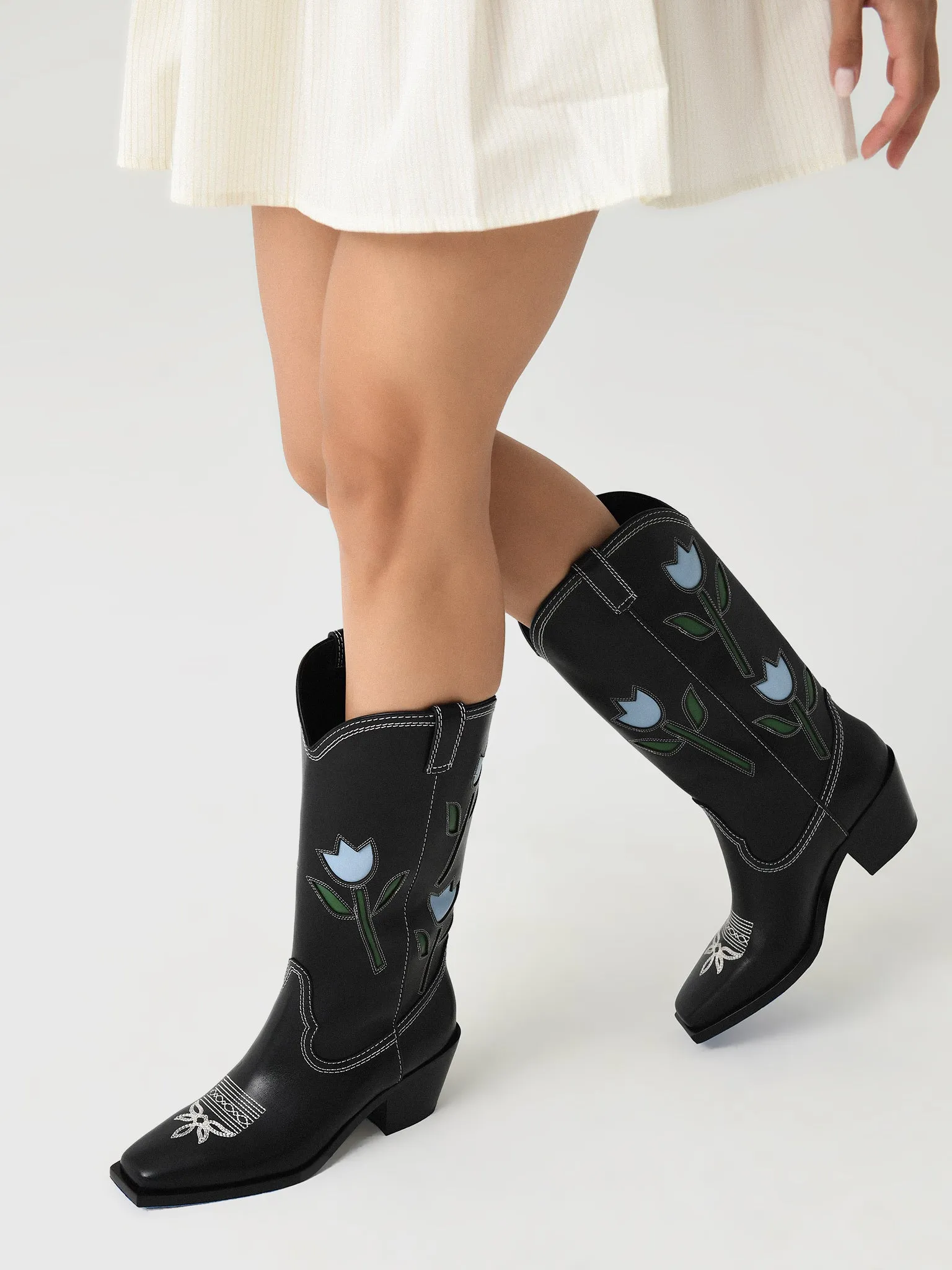 Loeffler Randall Women's Wilder Tulip Leather Boot sold by Saint Bernard product image thumbnail 2