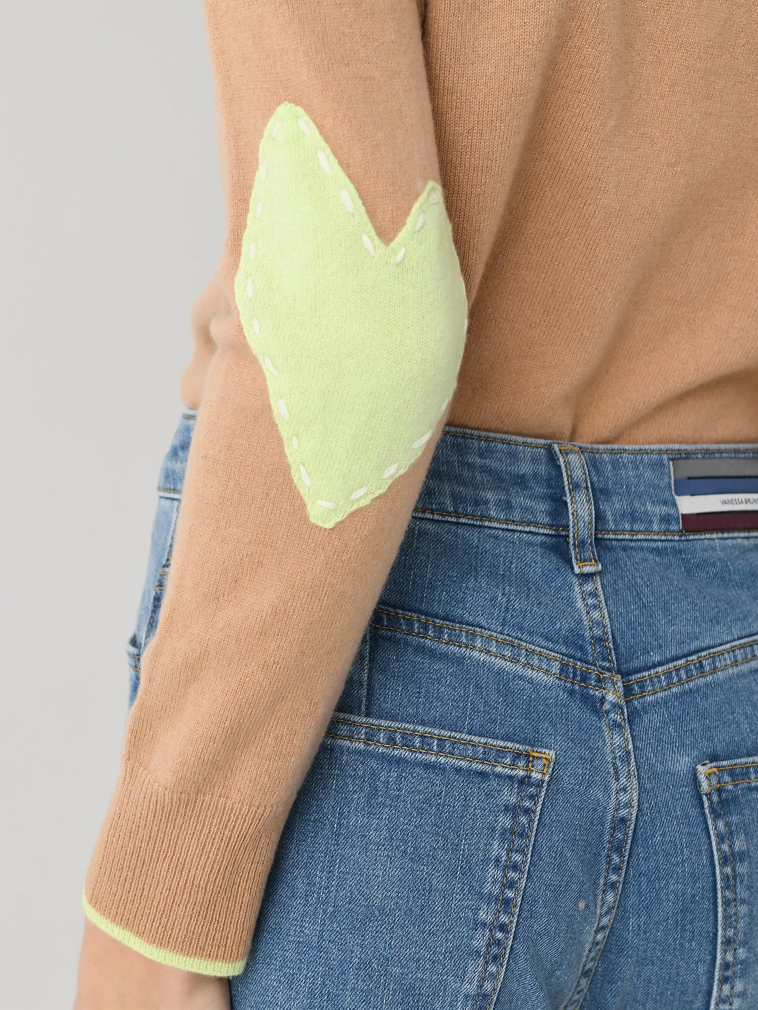 Kerri Rosenthal Women's Patchwork Cashmere Sweater sold by Saint Bernard product image thumbnail 5