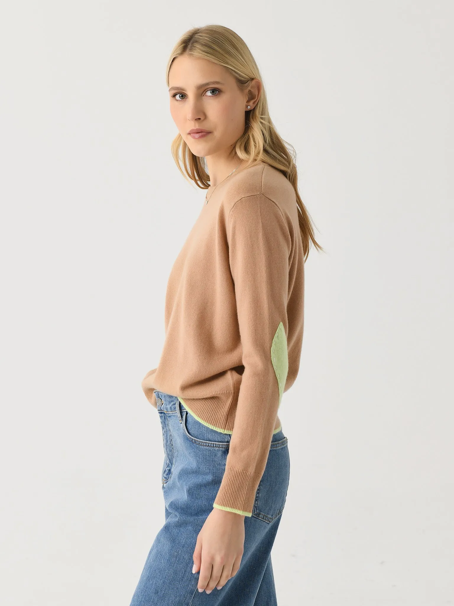 Kerri Rosenthal Women's Patchwork Cashmere Sweater sold by Saint Bernard product image thumbnail 3