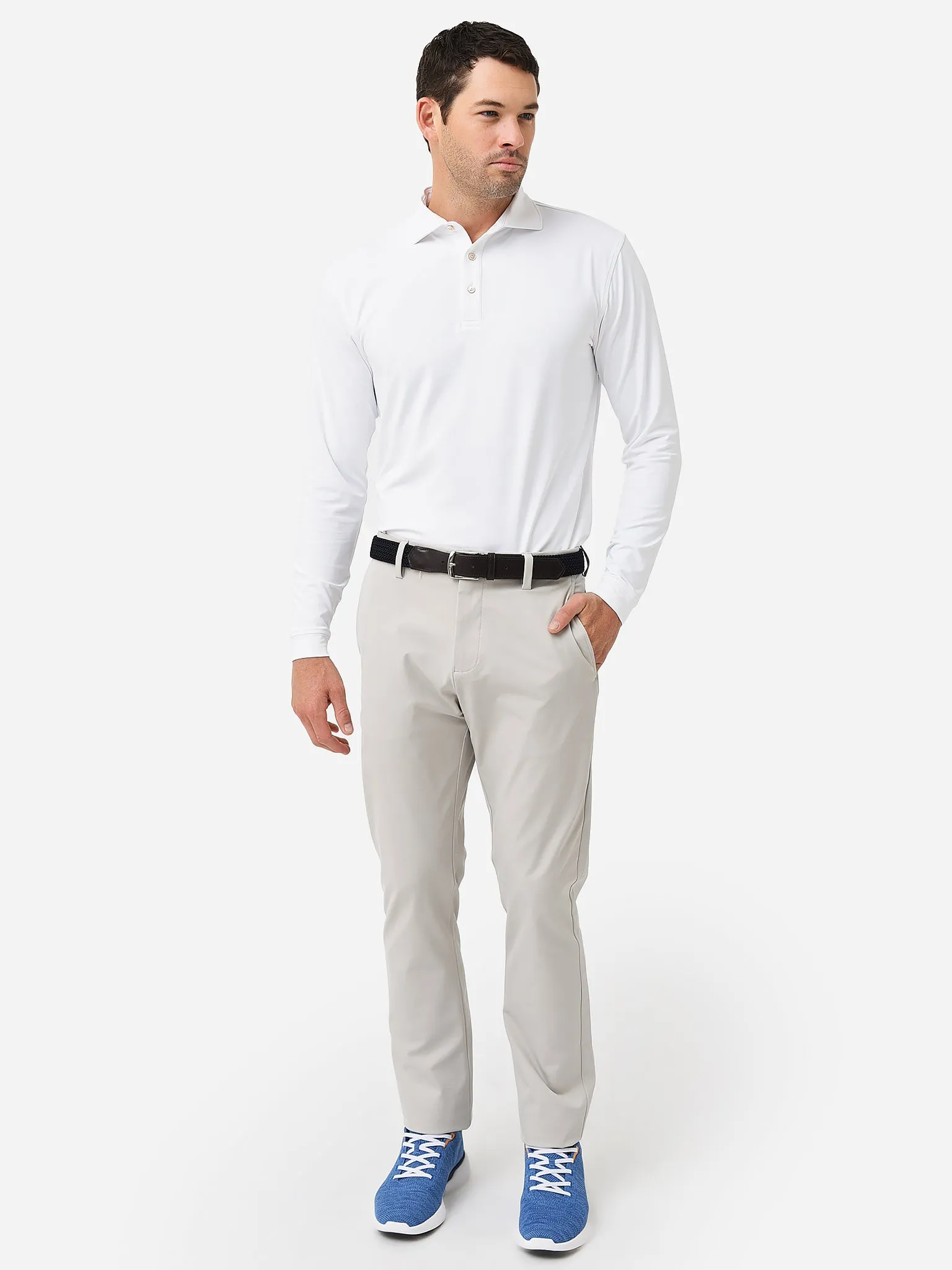 Peter Millar Crown Sport Men's Lyons Long-Sleeve Performance Jersey Polo sold by Saint Bernard product image thumbnail 2