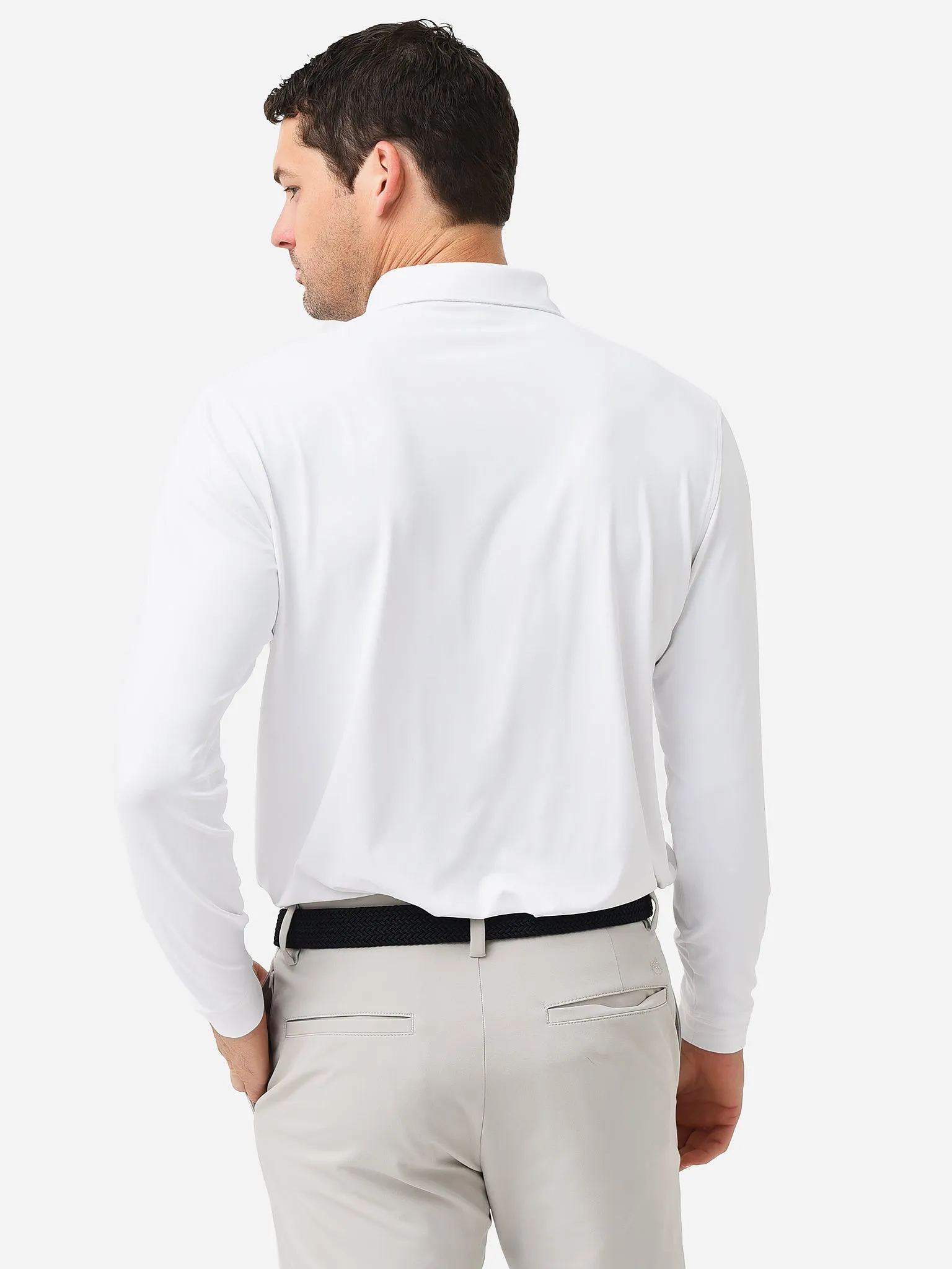 Peter Millar Crown Sport Men's Lyons Long-Sleeve Performance Jersey Polo sold by Saint Bernard product image thumbnail 4