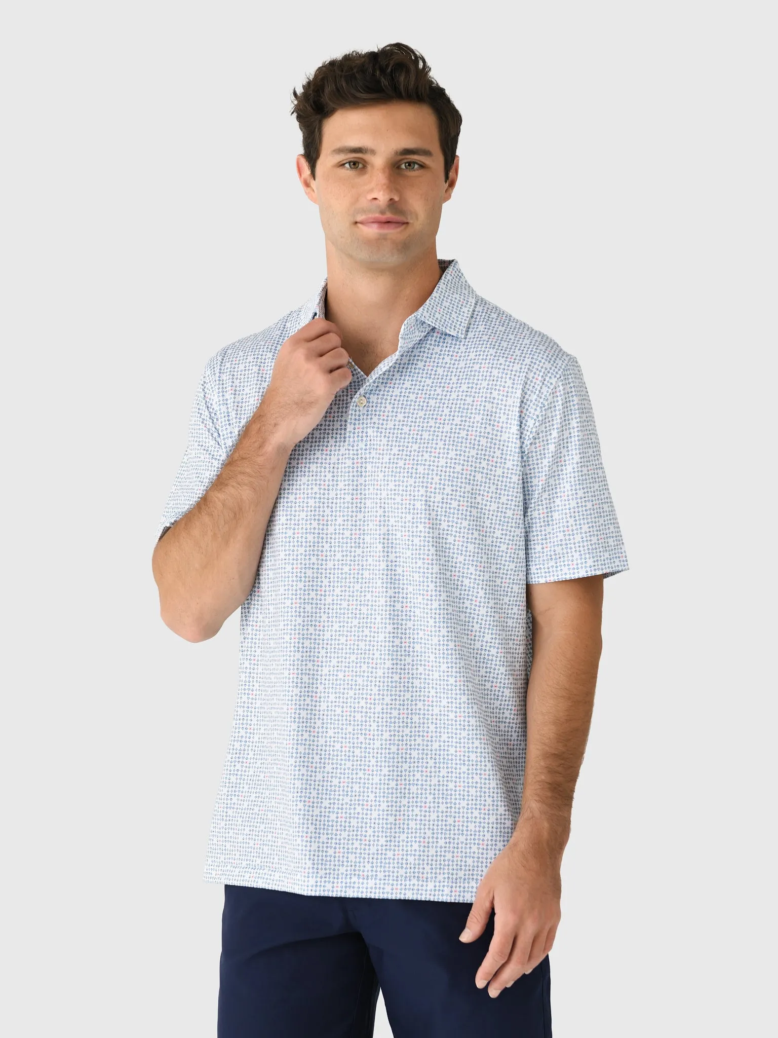 Peter Millar Crown Sport Men's Ace Of Spades Performance Jersey Polo sold by Saint Bernard