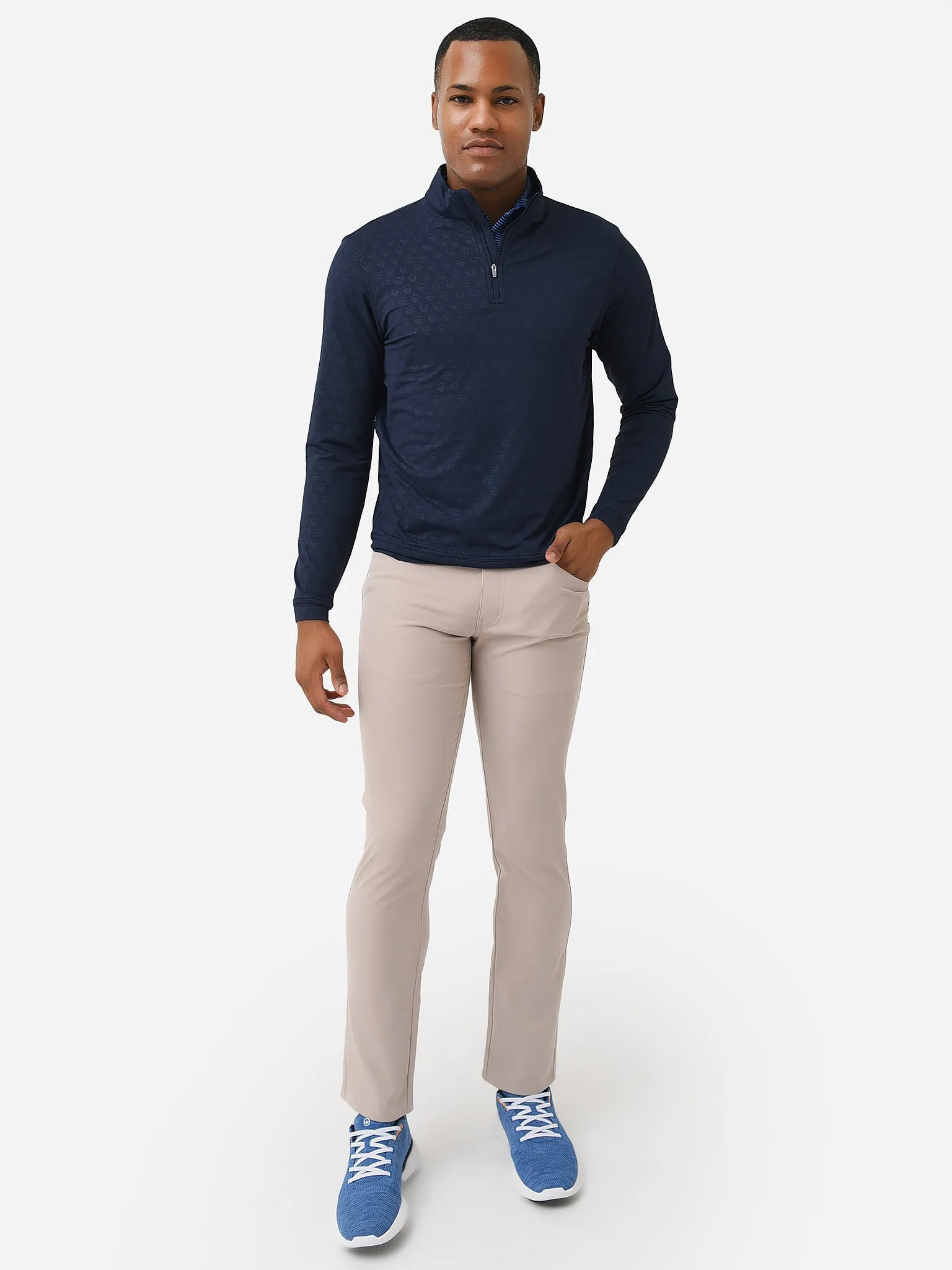 Peter Millar Crown Sport Men's Perth Seeing Double Performance Quarter-Zip sold by Saint Bernard product image thumbnail 3
