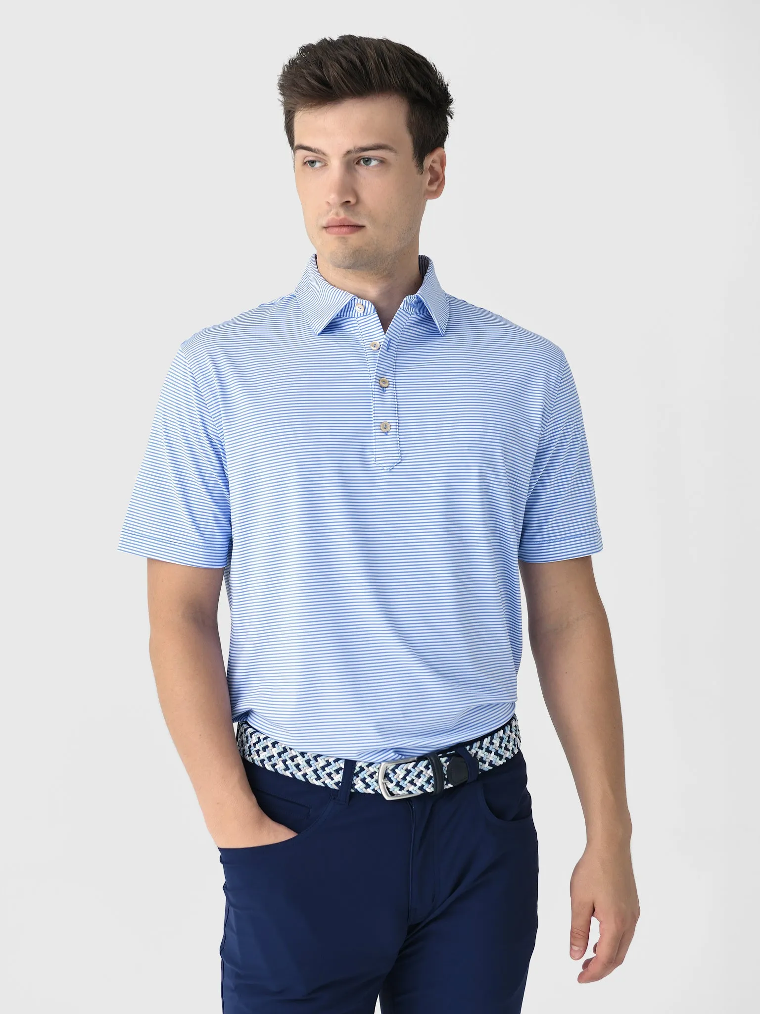 Peter Millar Crown Sport Men's Lawson Performance Jersey Polo sold by Saint Bernard product image thumbnail 4
