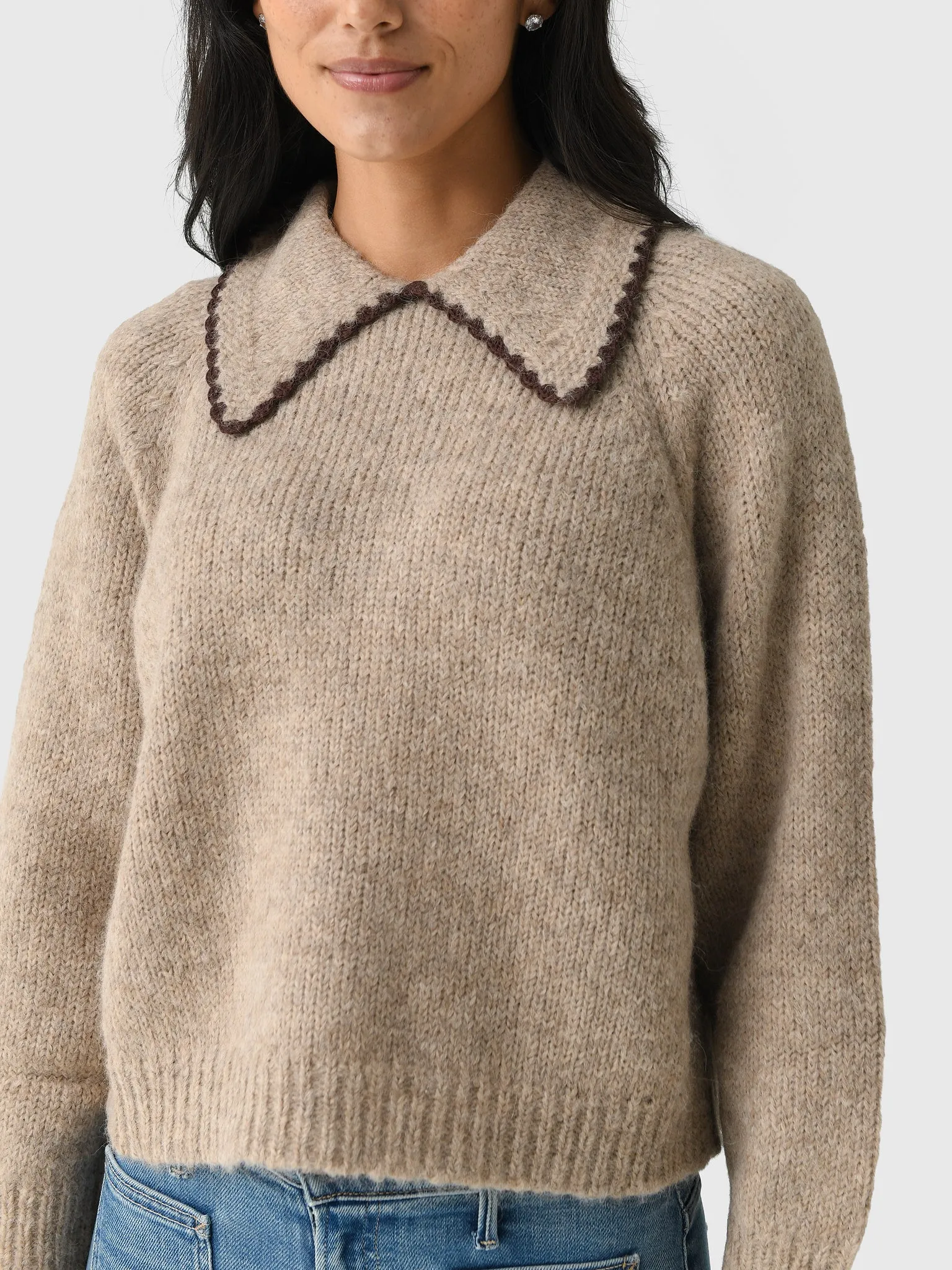 The Great Women's The Crochet Collar Pullover sold by Saint Bernard product image thumbnail 5