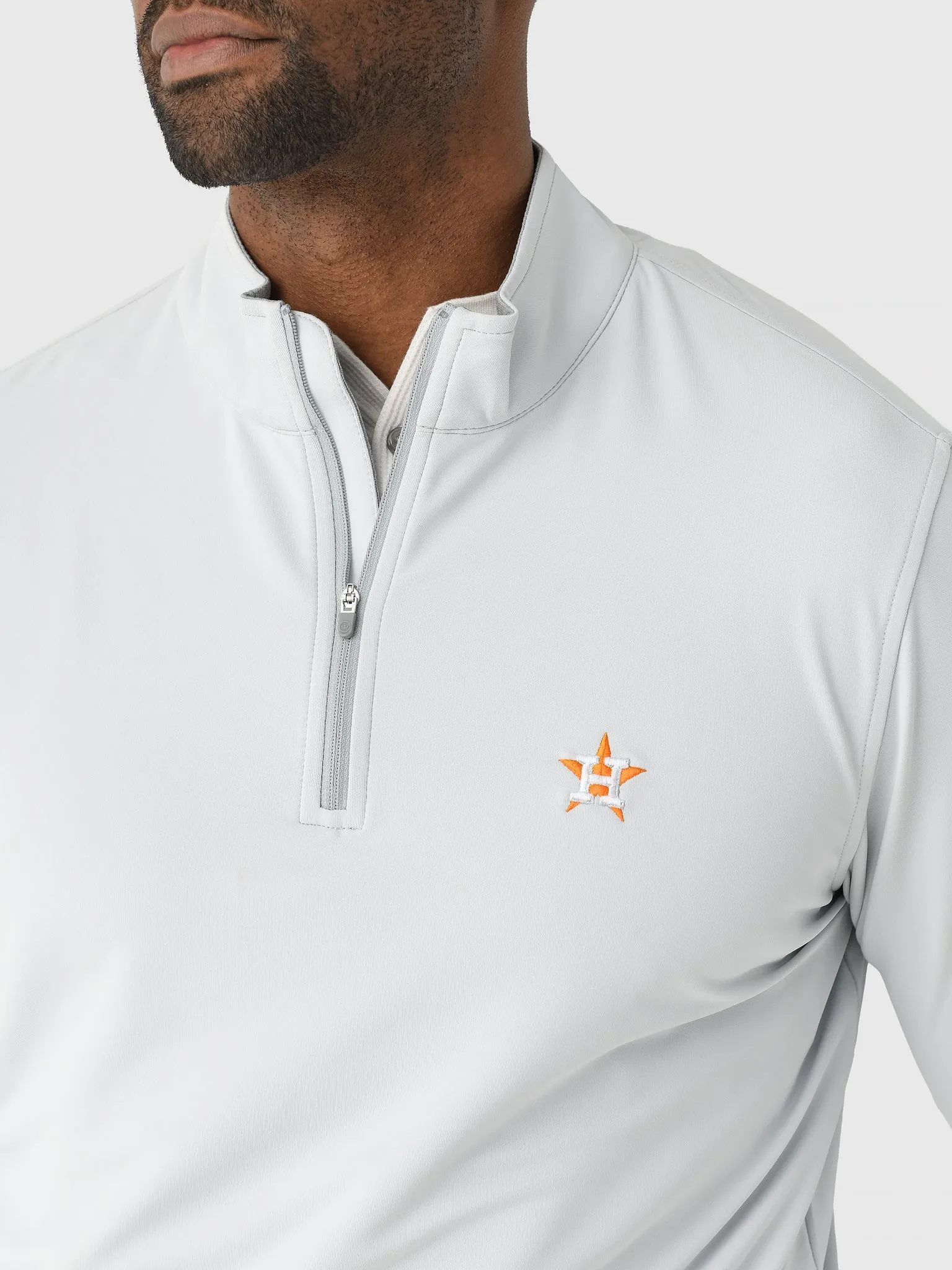 Peter Millar Major League Baseball Men's Houston Astros Perth Performance Quarter-Zip sold by Saint Bernard product image thumbnail 5