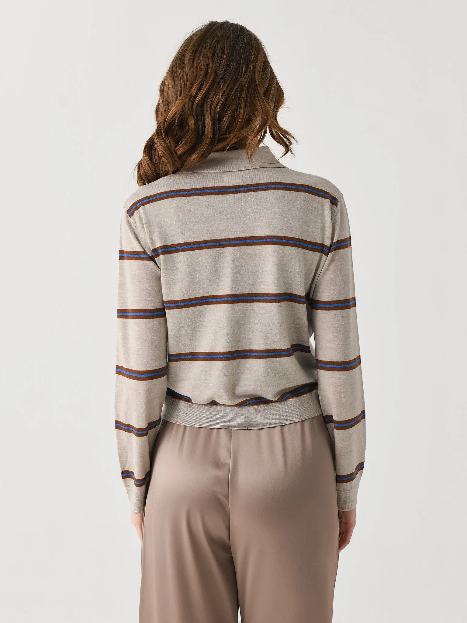 Leset Women's James Stripe Polo sold by Saint Bernard product image thumbnail 4