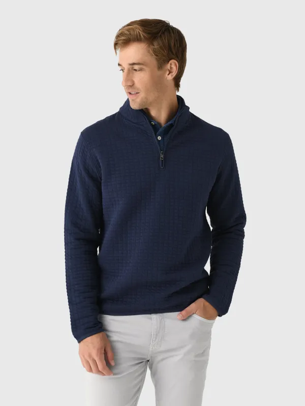 Peter Millar Crown Men's Quad Quilted Quarter-Zip sold by Saint Bernard