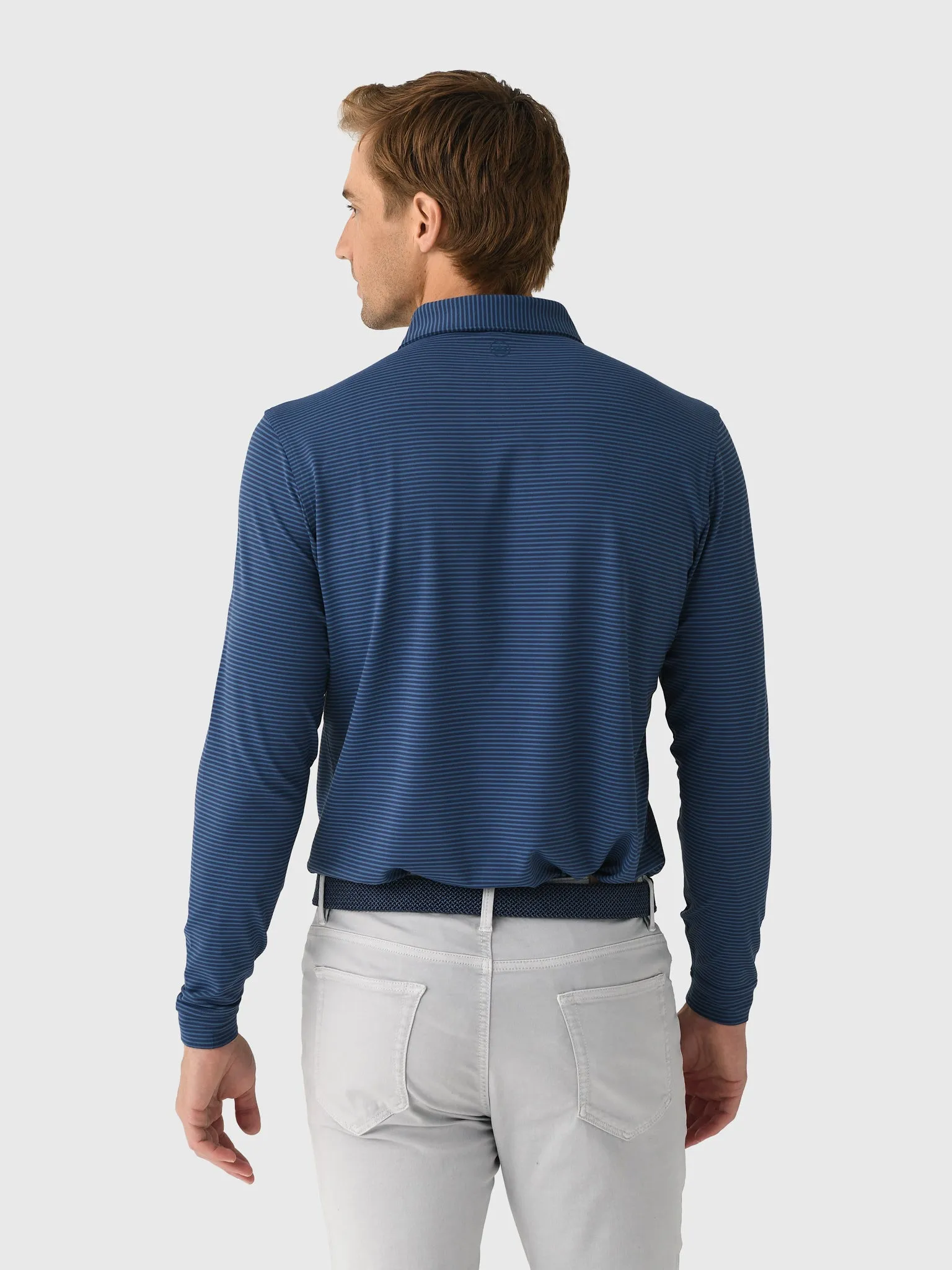 Peter Millar Crown Sport Men's Lyons Performance Jersey Long-Sleeve Polo sold by Saint Bernard product image thumbnail 4