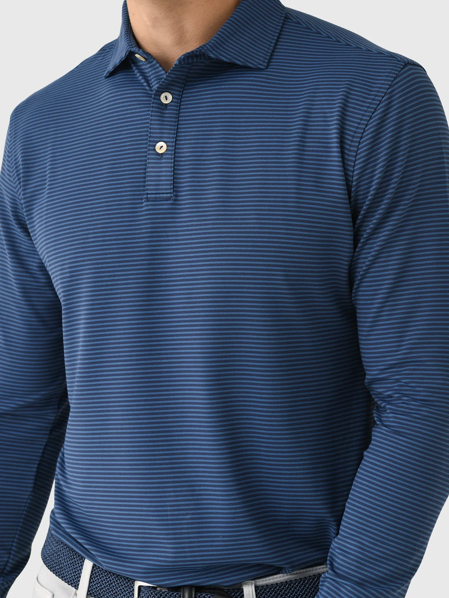 Peter Millar Crown Sport Men's Lyons Performance Jersey Long-Sleeve Polo sold by Saint Bernard product image thumbnail 5