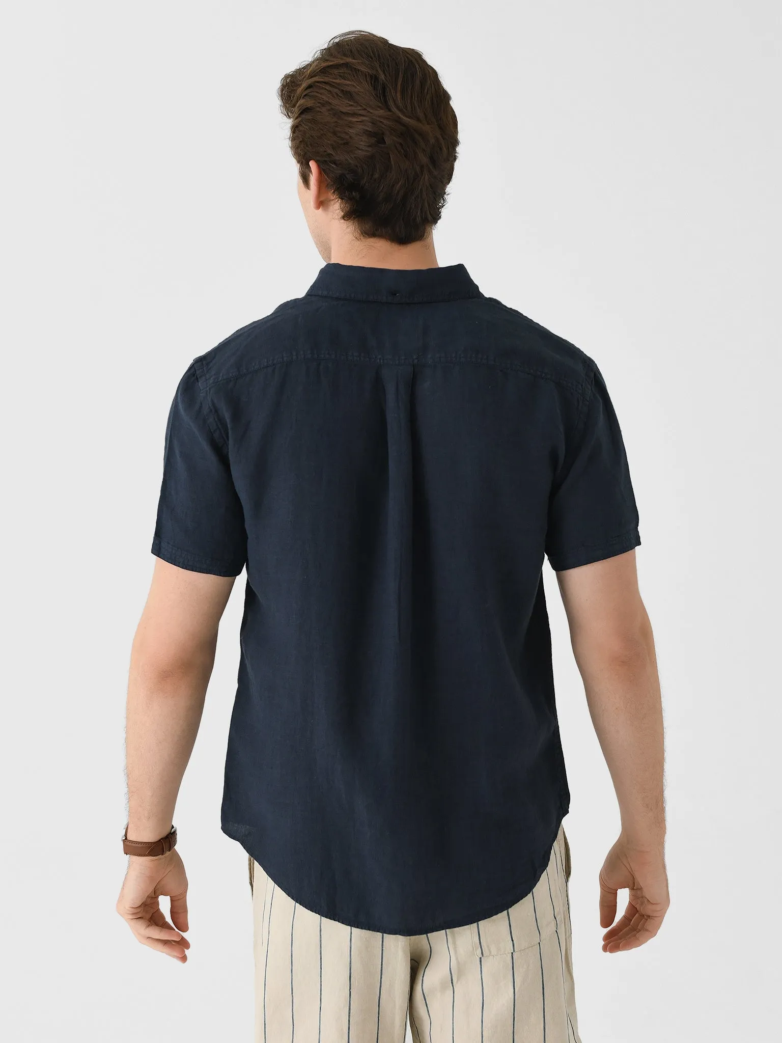 Billy Reid Men's Short Sleeve Tuscumbia Linen Shirt sold by Saint Bernard product image thumbnail 4