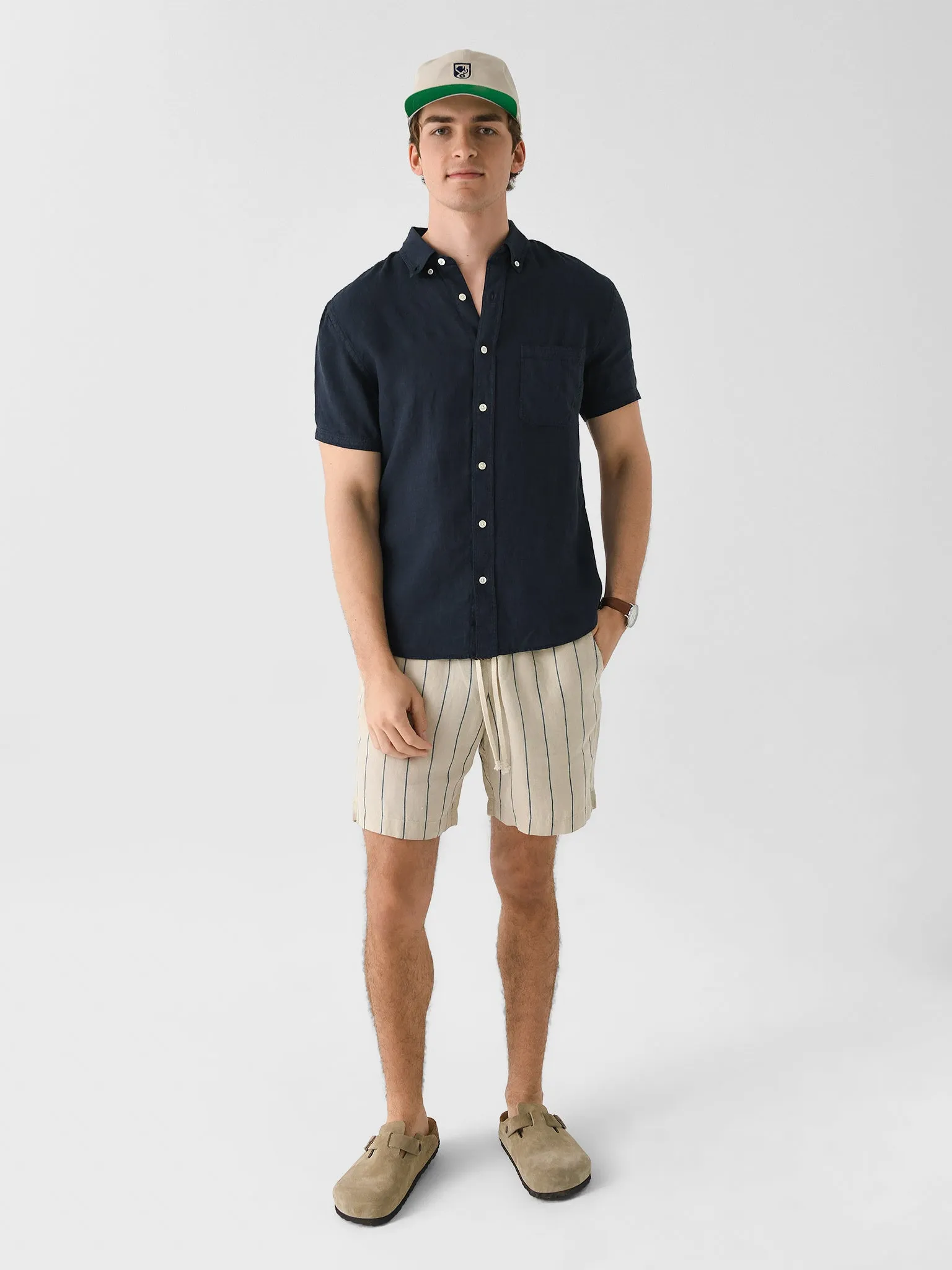 Billy Reid Men's Short Sleeve Tuscumbia Linen Shirt sold by Saint Bernard product image thumbnail 2