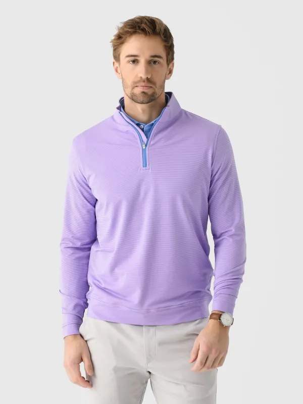 Peter Millar Crown Sport Men's Perth Sugar Stripe Performance Quarter-Zip made by Peter Millar