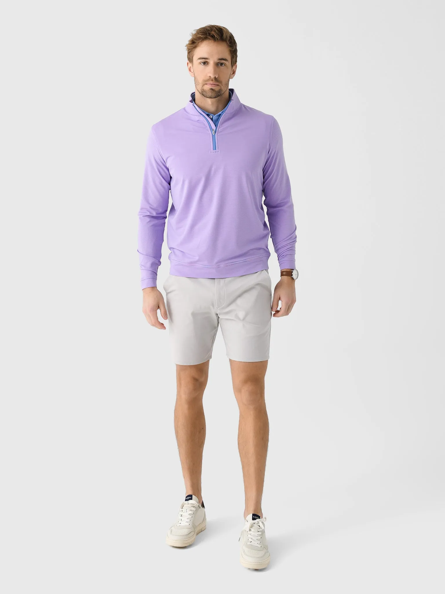 Peter Millar Crown Sport Men's Perth Sugar Stripe Performance Quarter-Zip sold by Saint Bernard product image thumbnail 2