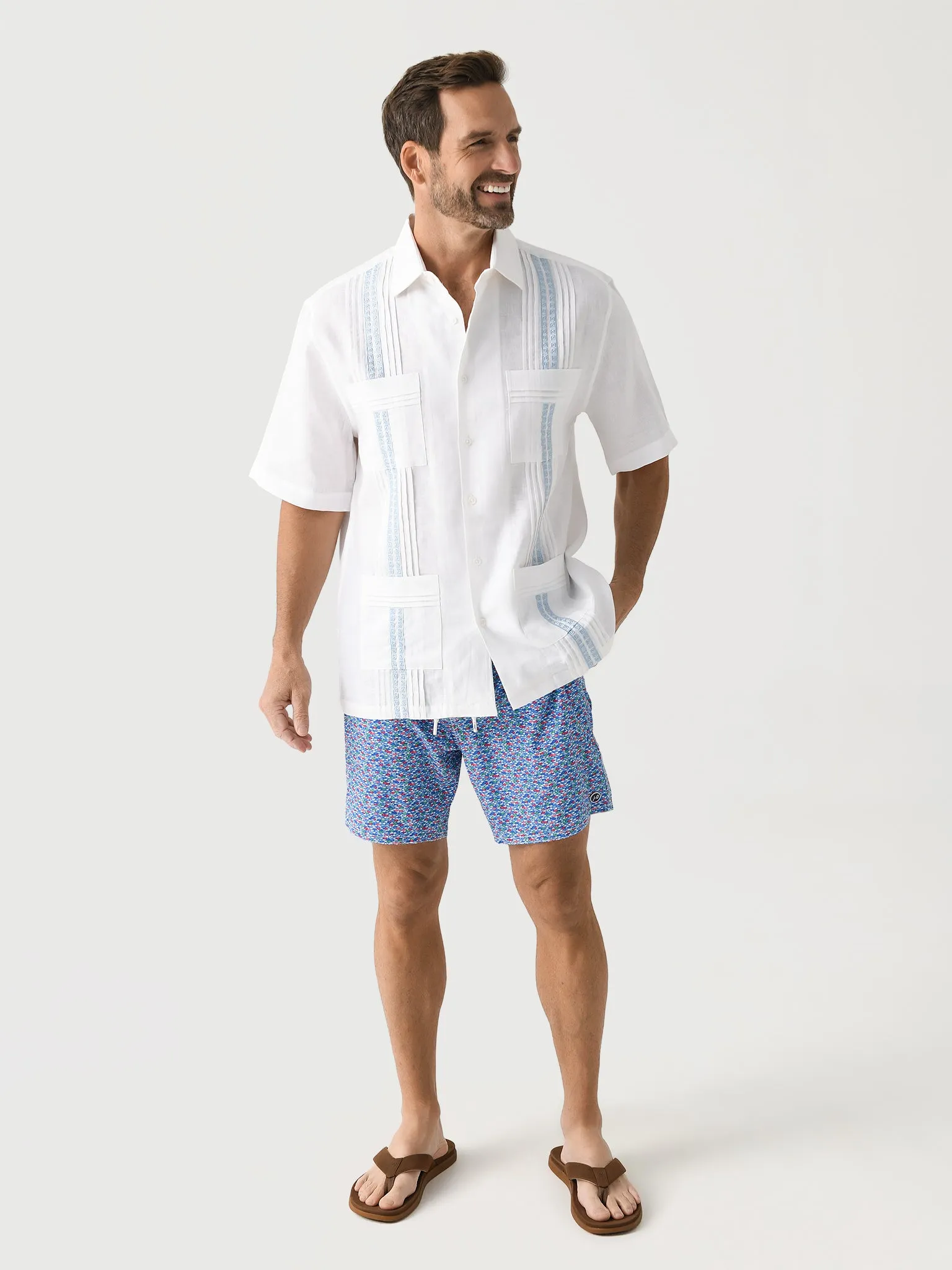 Johnnie-O Men's Red Fin Blue Fin Swim Trunk sold by Saint Bernard product image thumbnail 2