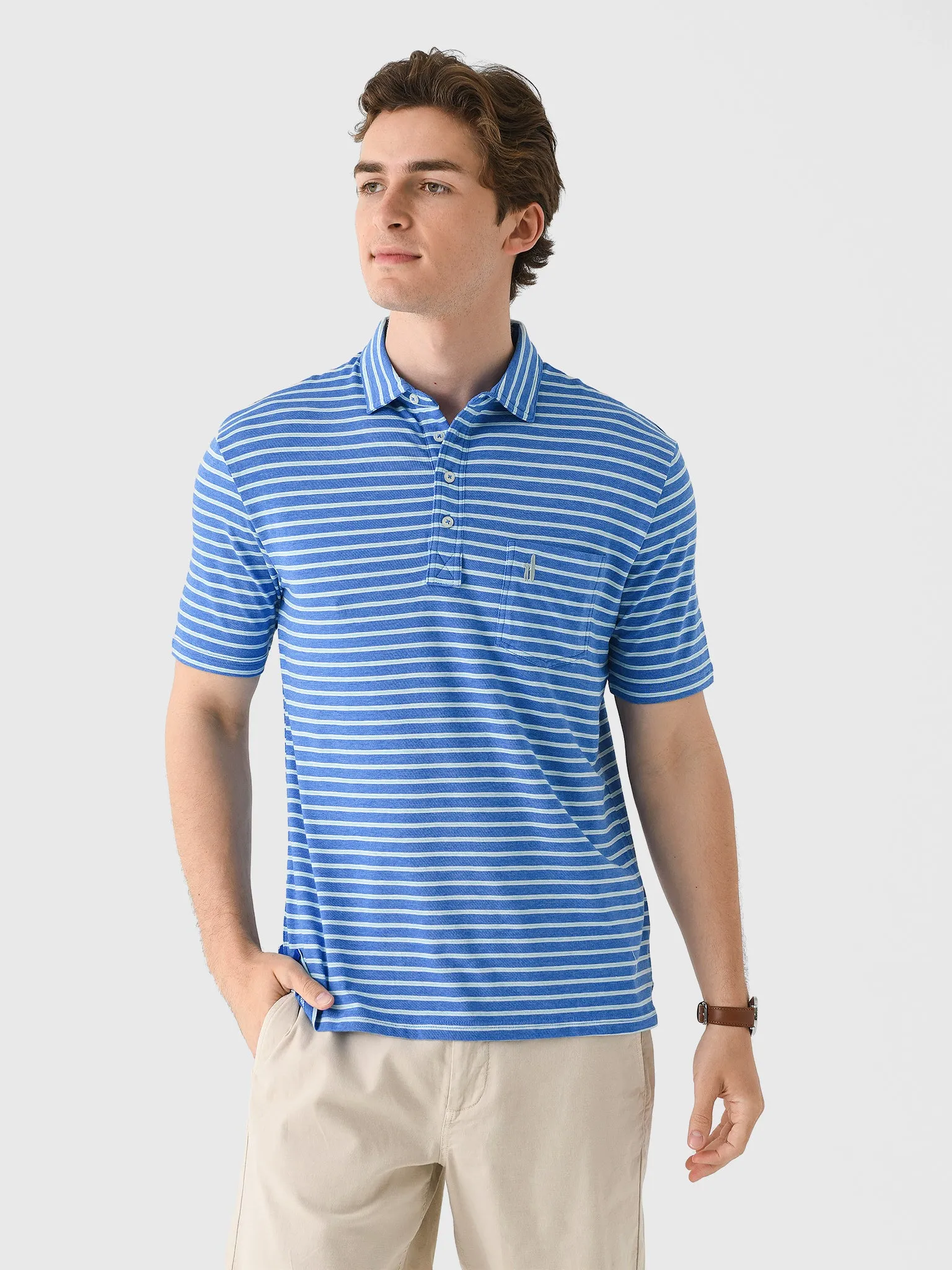 Johnnie-O Men's Original 4-Button Polo Matthis Stripe Polo sold by Saint Bernard